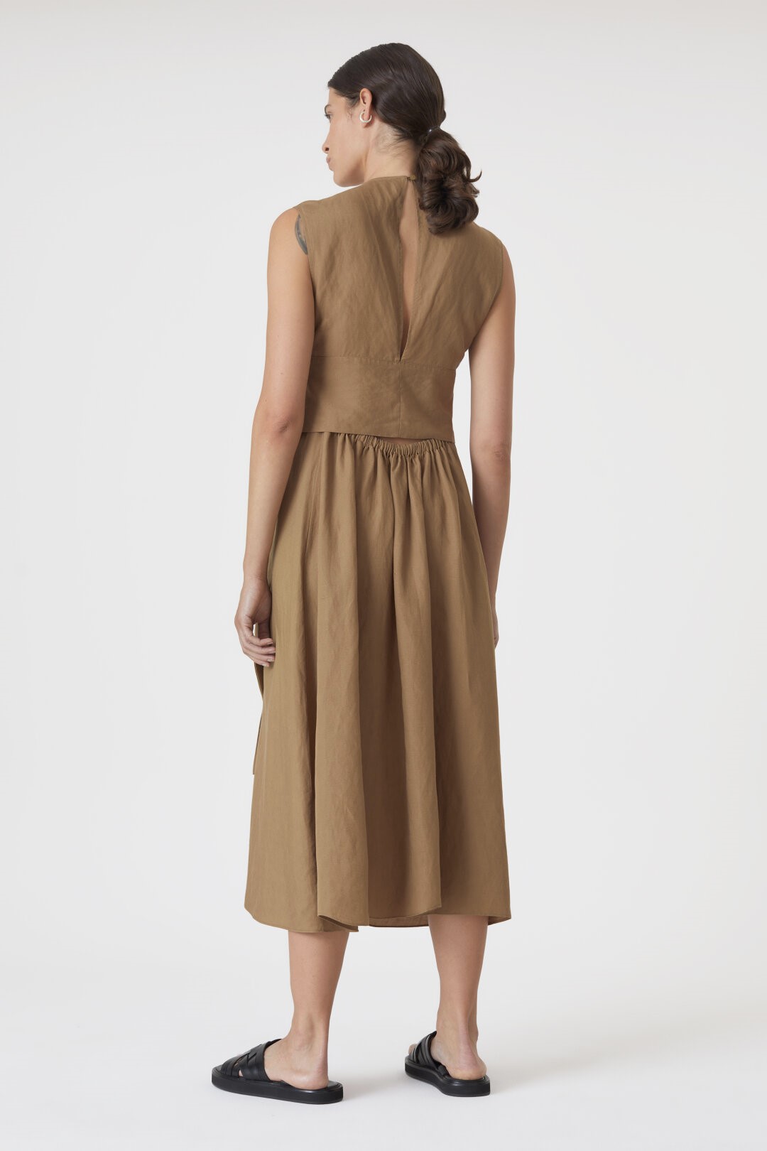 CLOSED Waisted Belt Dress in Nutemeg