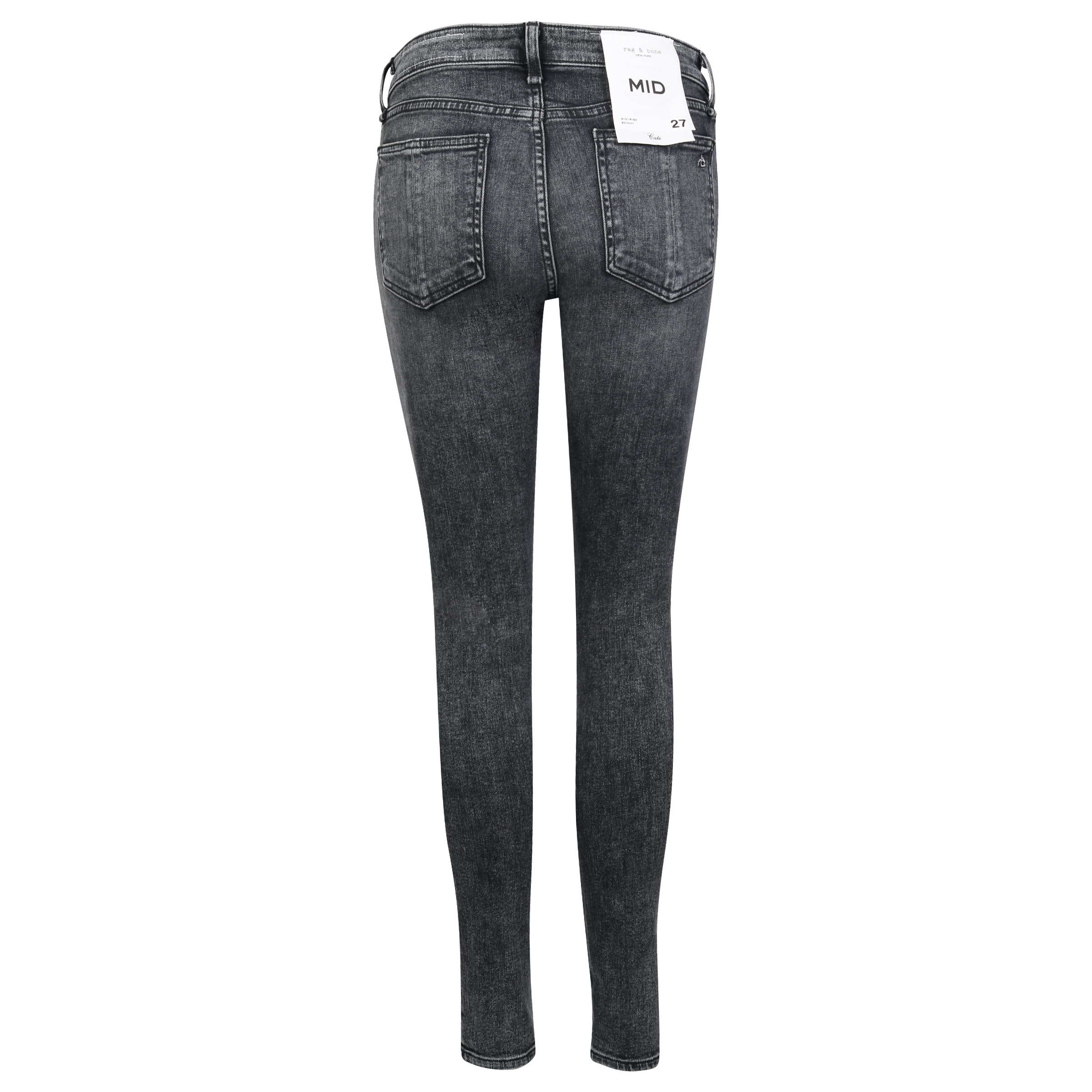 Rag & Bone Midrise Jeans Cate Ankle Skinny in Black Opal