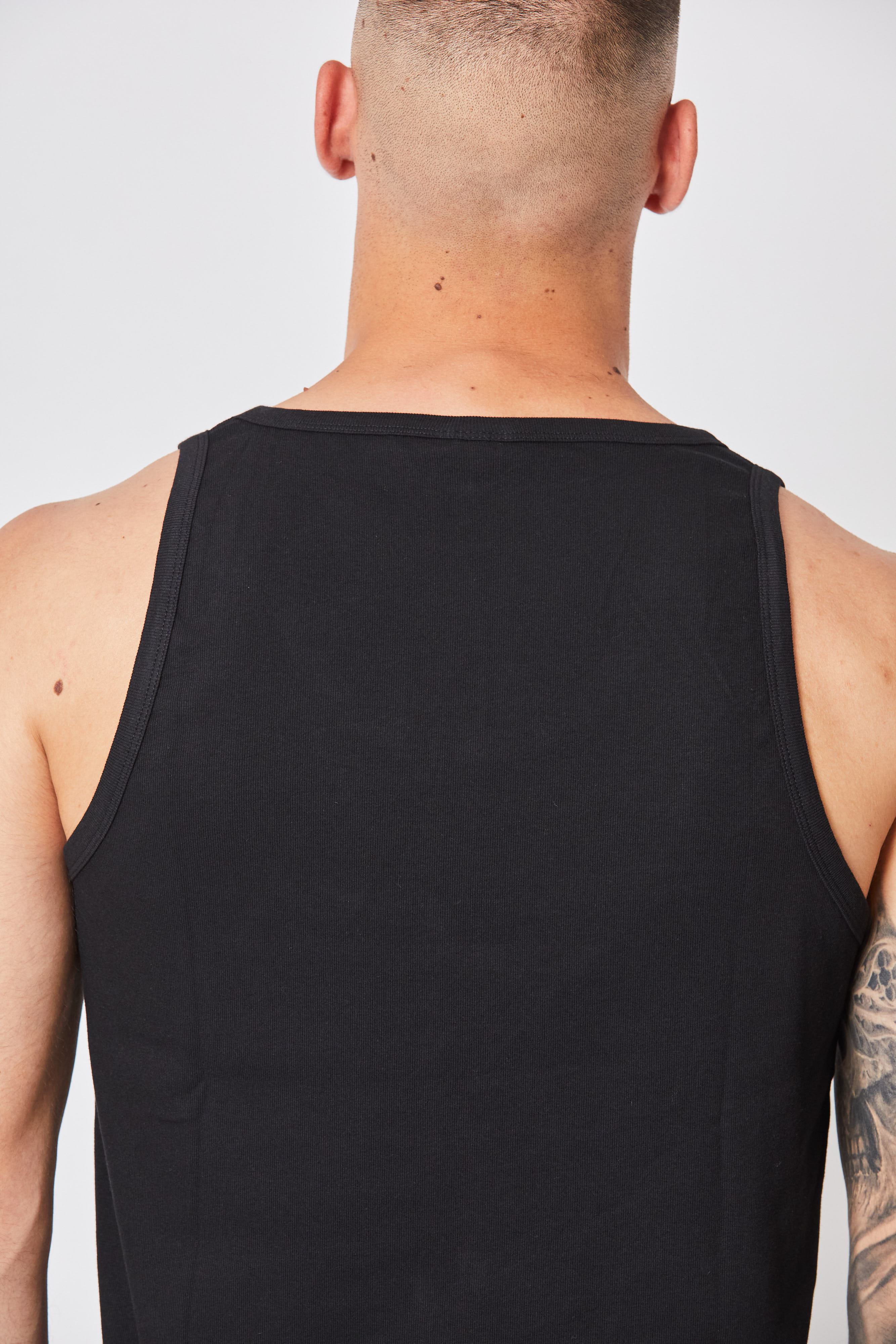 Thom Krom Oversize Rib Tank in Black