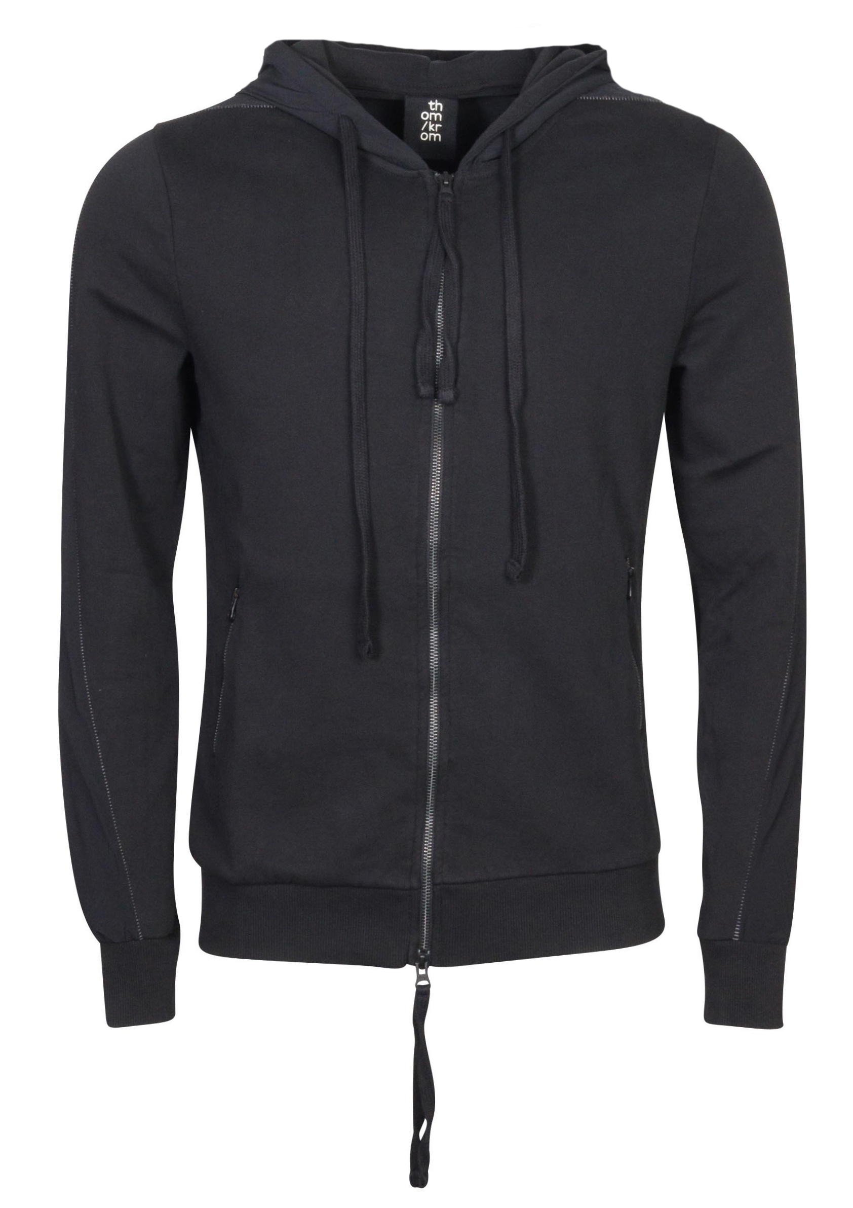 Thom Krom Zip Hoodie Black