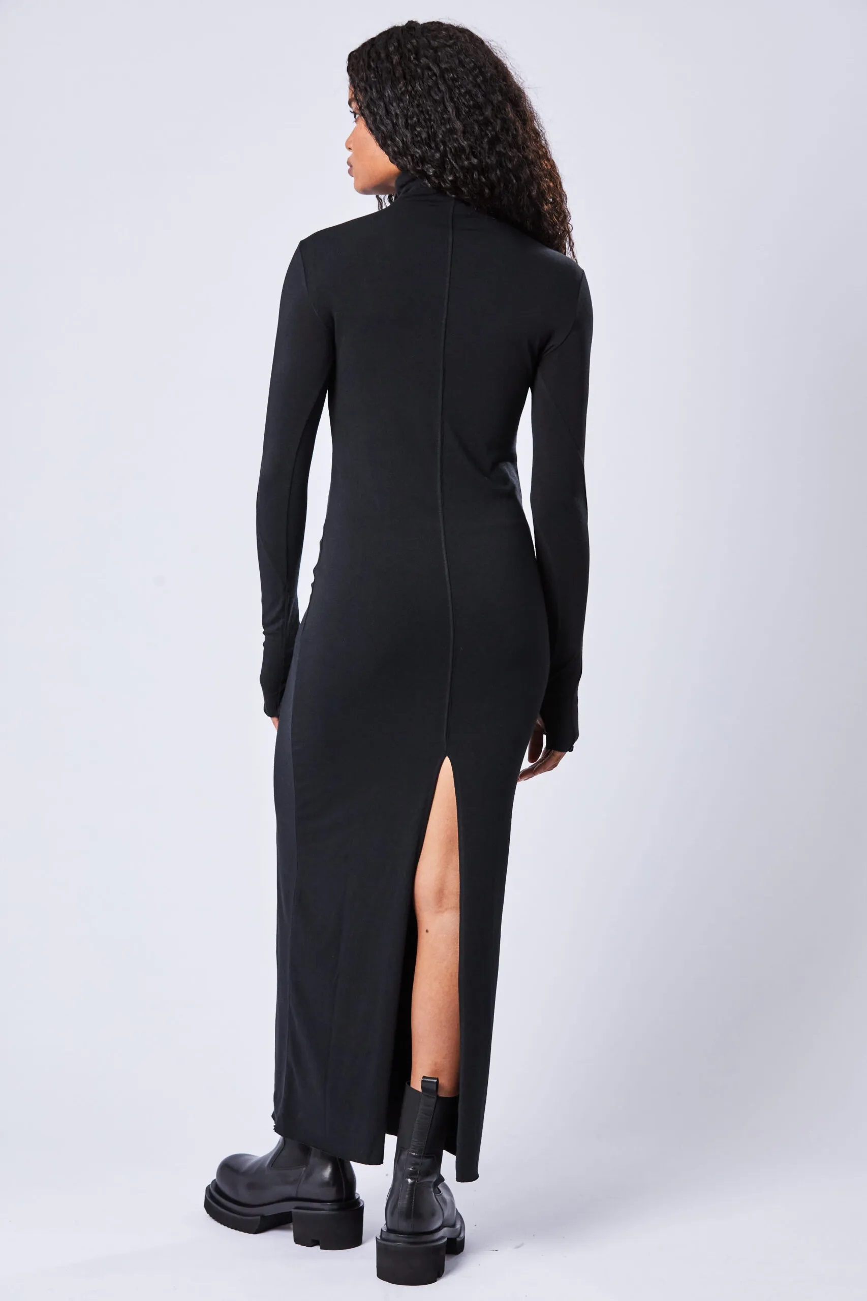 THOM KROM Long Dress in Black M