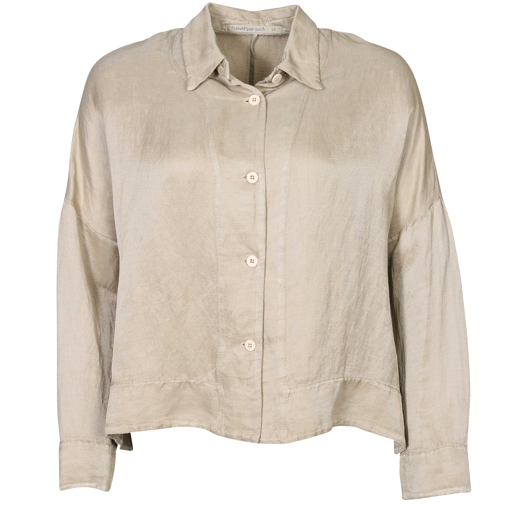 TRANSIT PAR SUCH Linen Jacket in Khaki XS