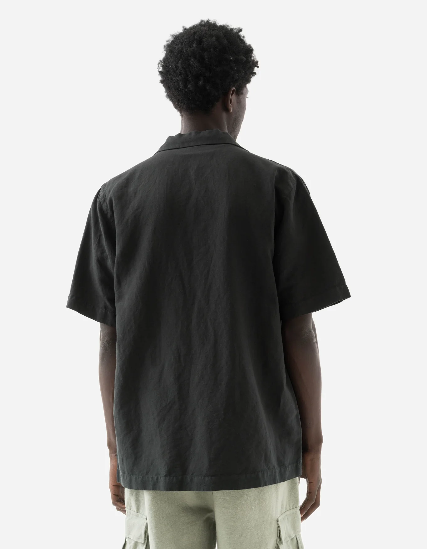 MAHARISHI 5211 Hemp Camp Collar Shirt in Black MAHARISHI 5211 Hemp Camp Collar Shirt in Black