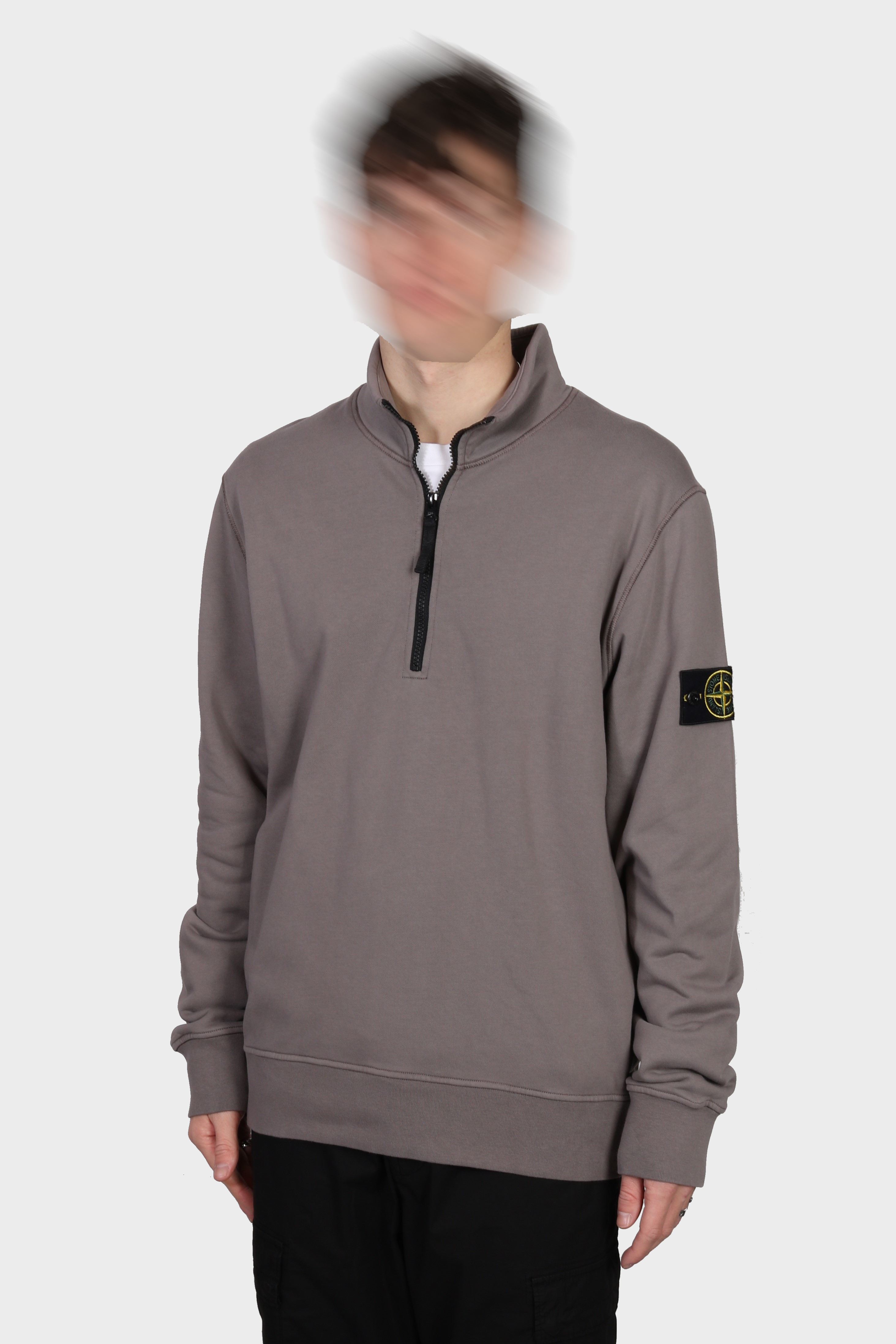 STONE ISLAND Half Zip Sweatshirt in Brown S