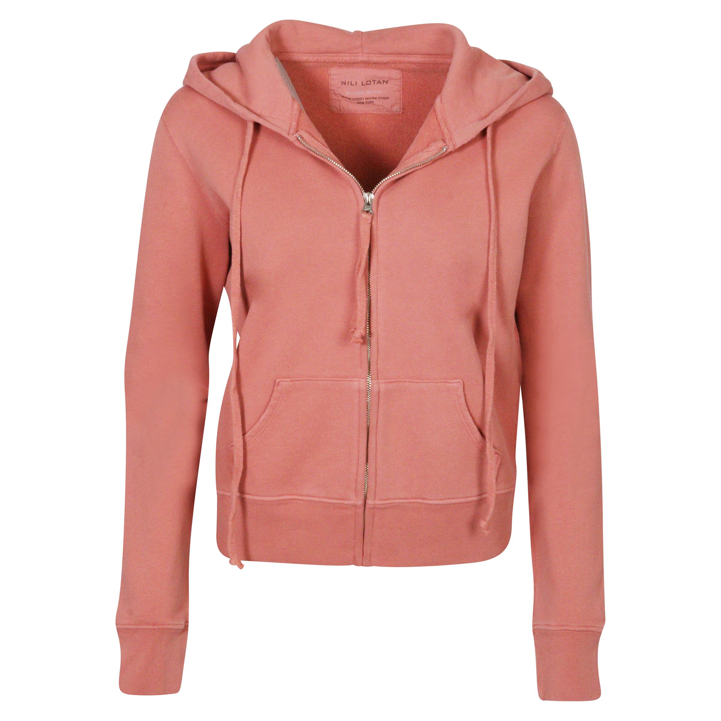 Nili Lotan Zip Hoodie Callie Earth Rose