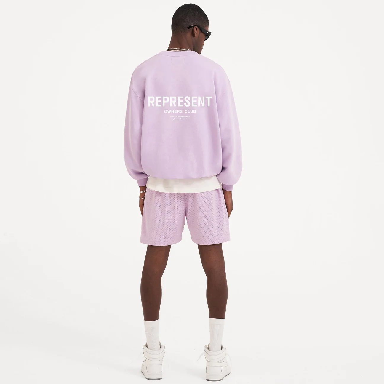 REPRESENT Owners Club Sweater in Pastel Lilac XXL