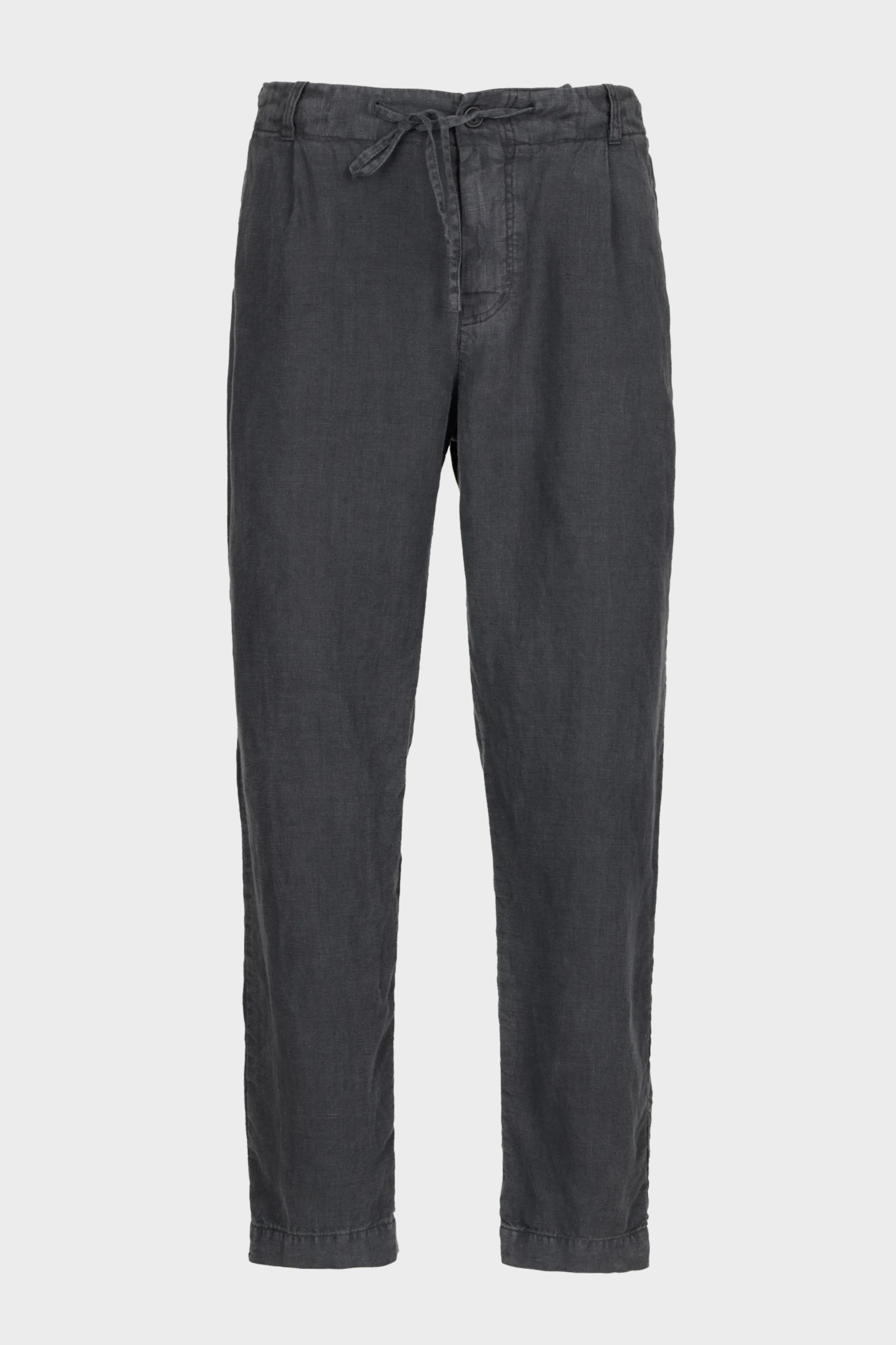 HANNES ROETHER Linen Pant in Dark Grey