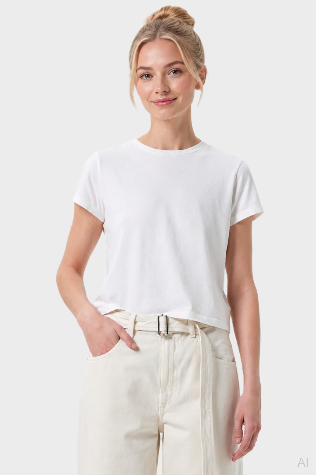 AGOLDE Adine Tee in White