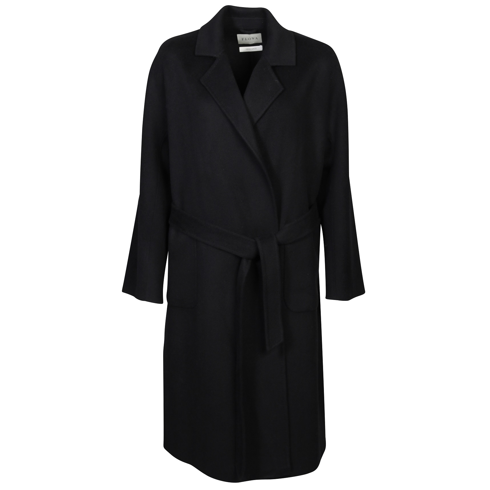 FLONA Wool/Cashmere Coat in Black