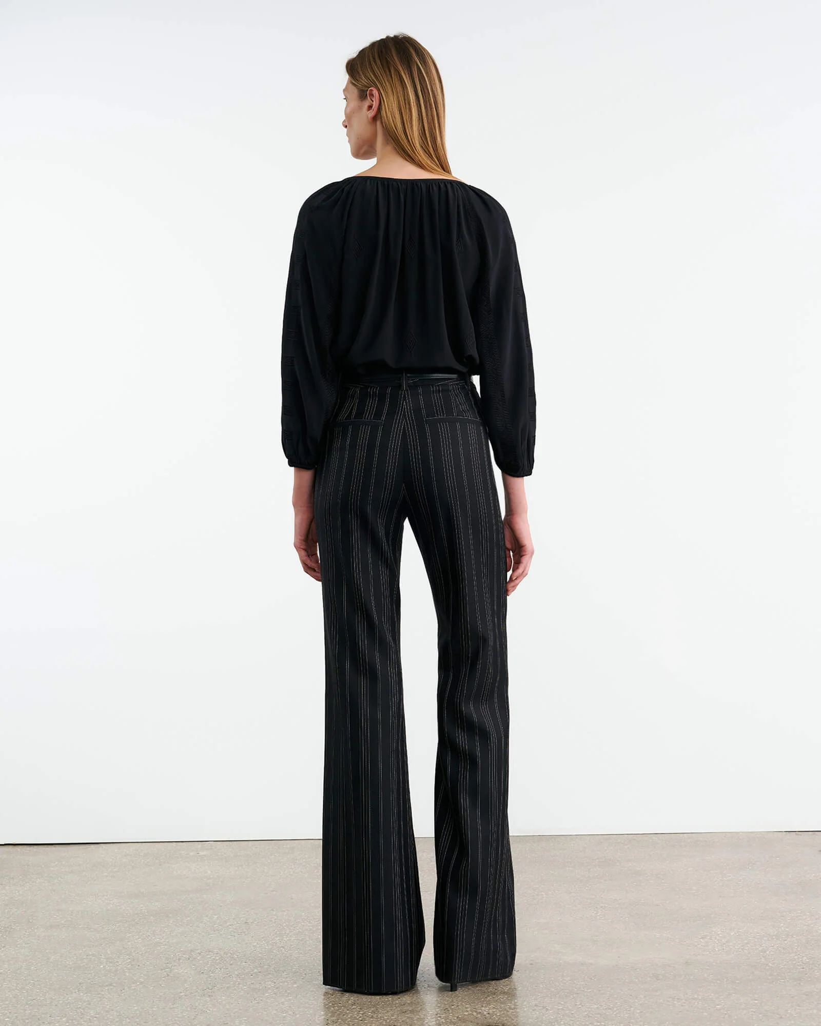 NILI LOTAN Cristo Silk Blouse in Black NILI LOTAN Cristo Silk Blouse in Black