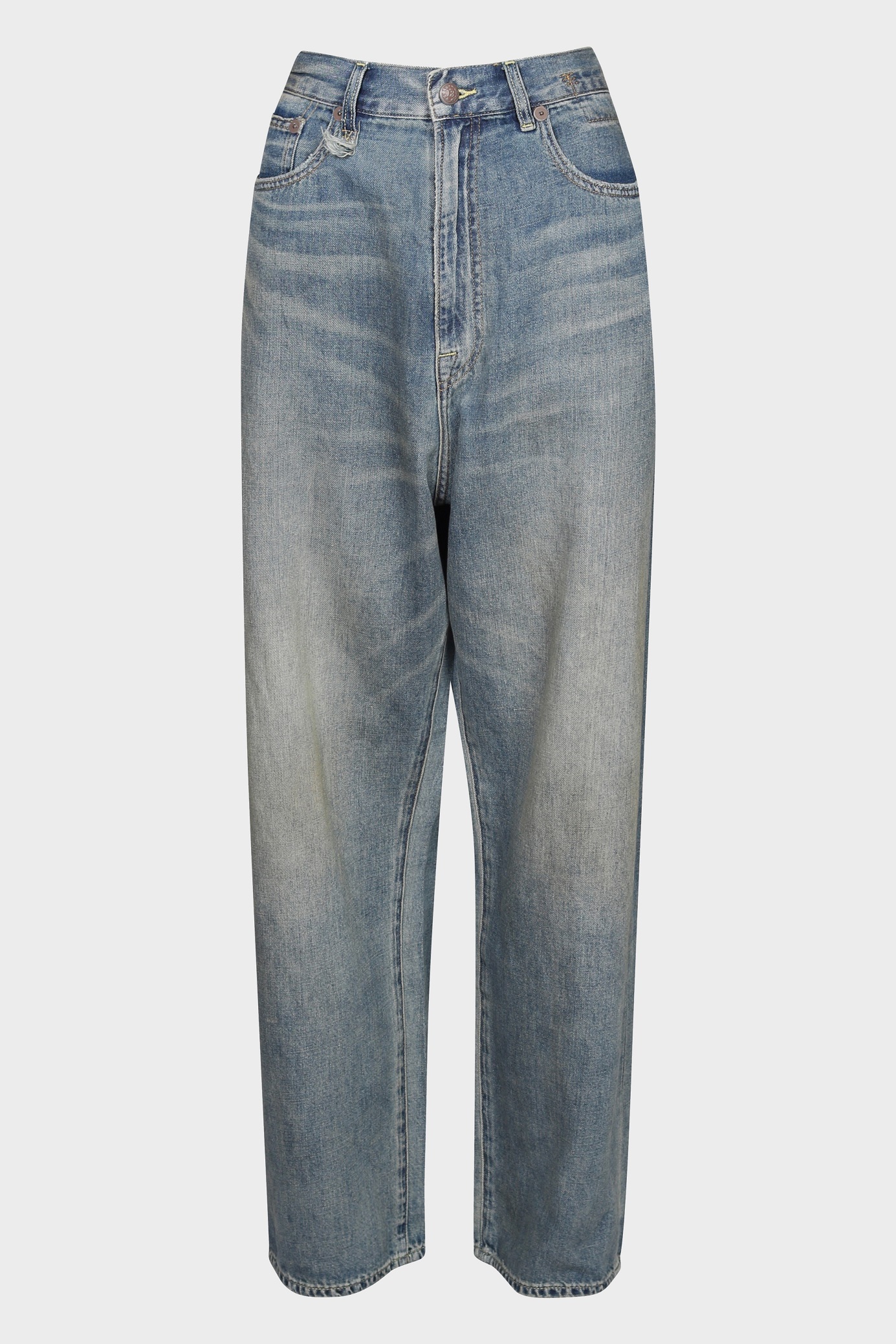 R13 Boyfriend Venti Jeans in Weber Linen Indigo