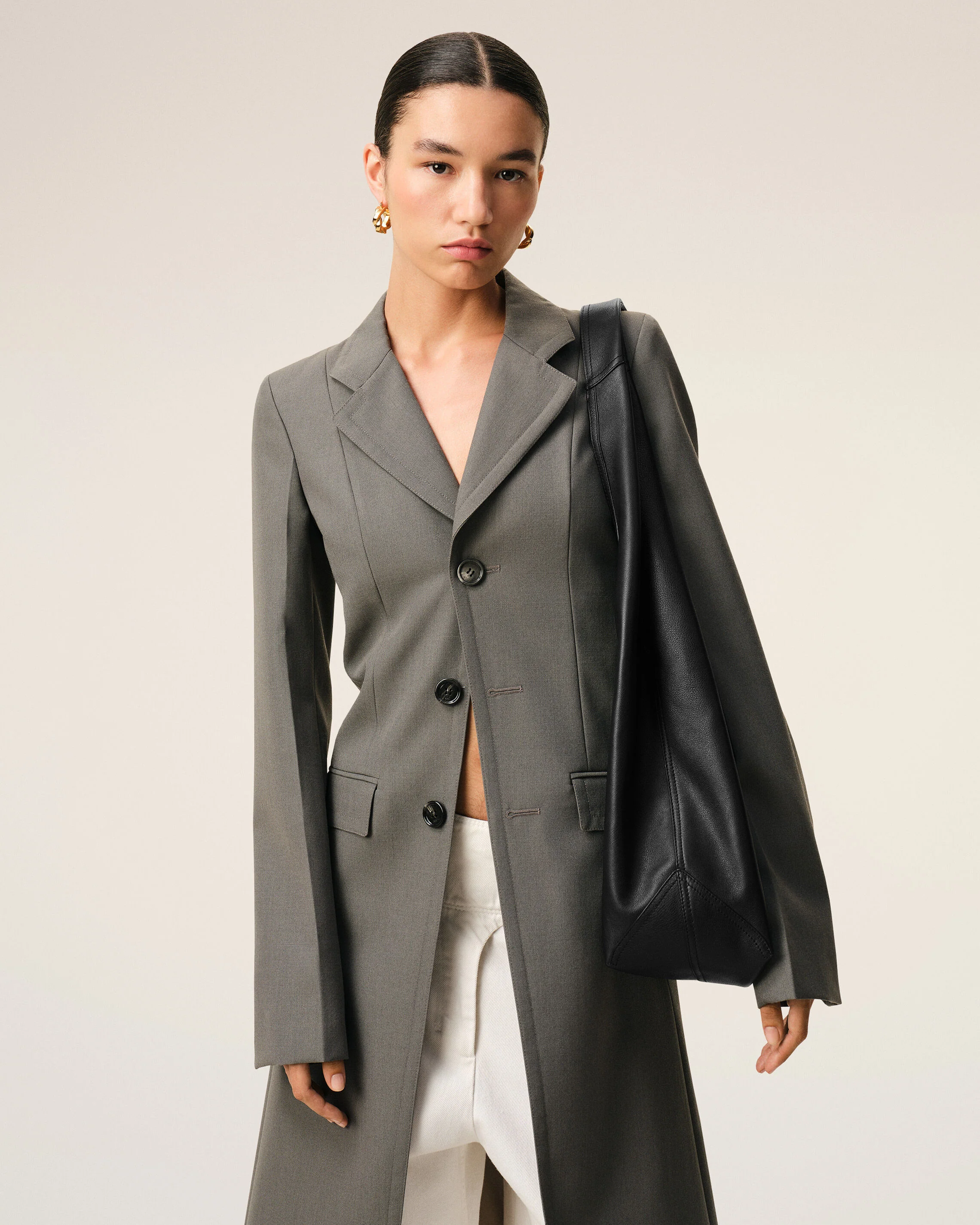 AMI PARIS Hobo Bag in Black