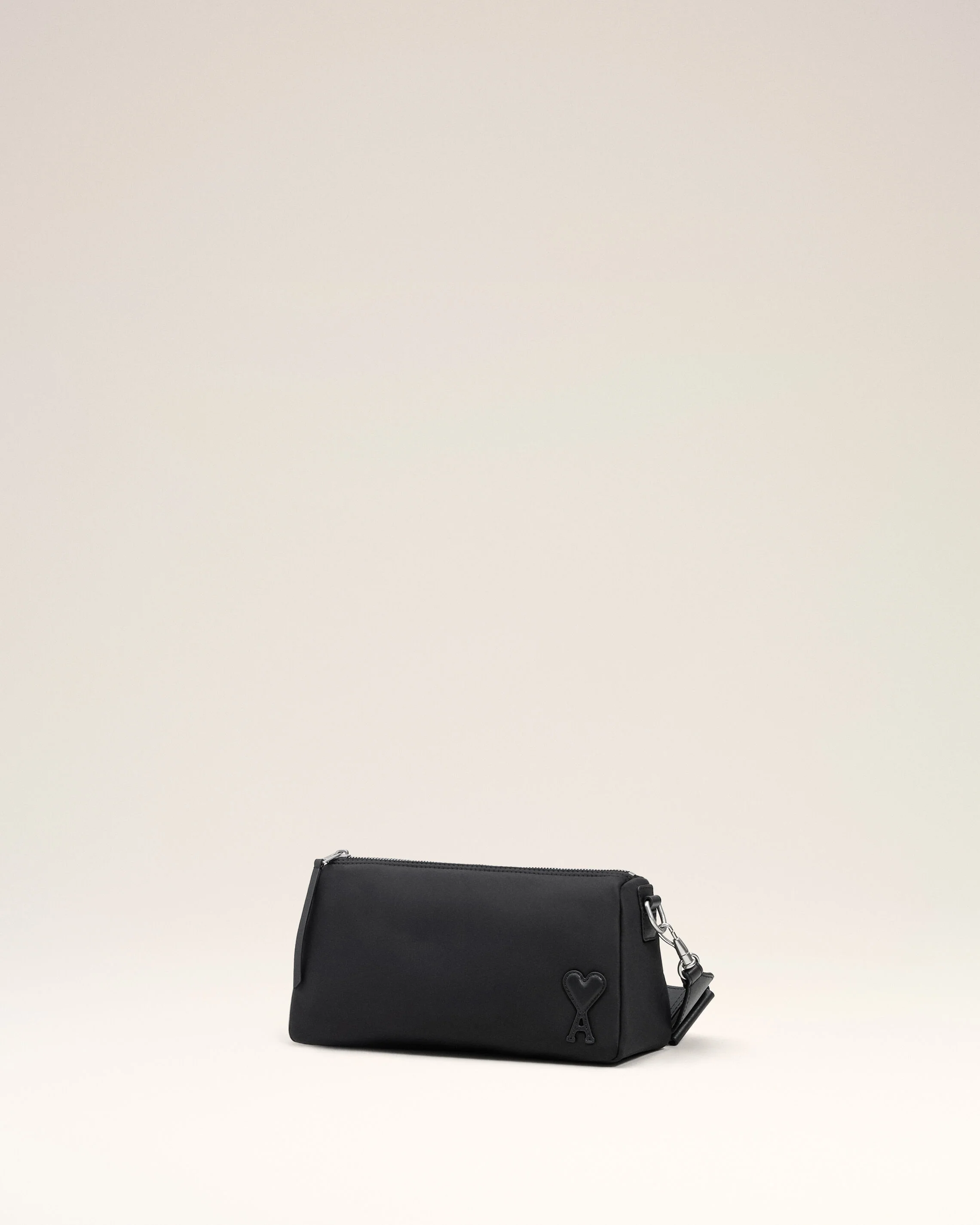 AMI PARIS Marcel Crossbody/Shoulder Nylon Bag in Black