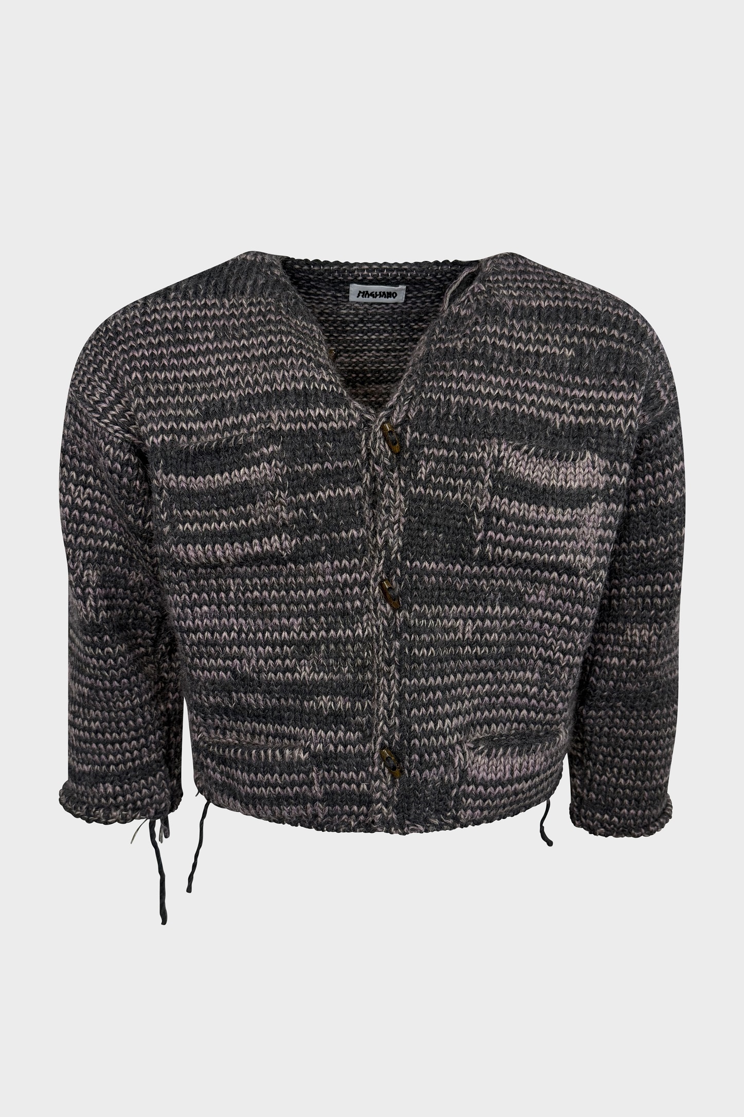 MAGLIANO Heavy Knit Cardigan in Grey Mix