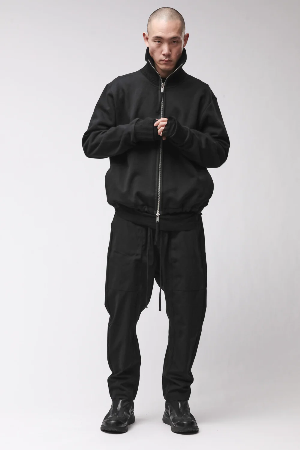 THOM KROM Oversize Sweatjacket in Black