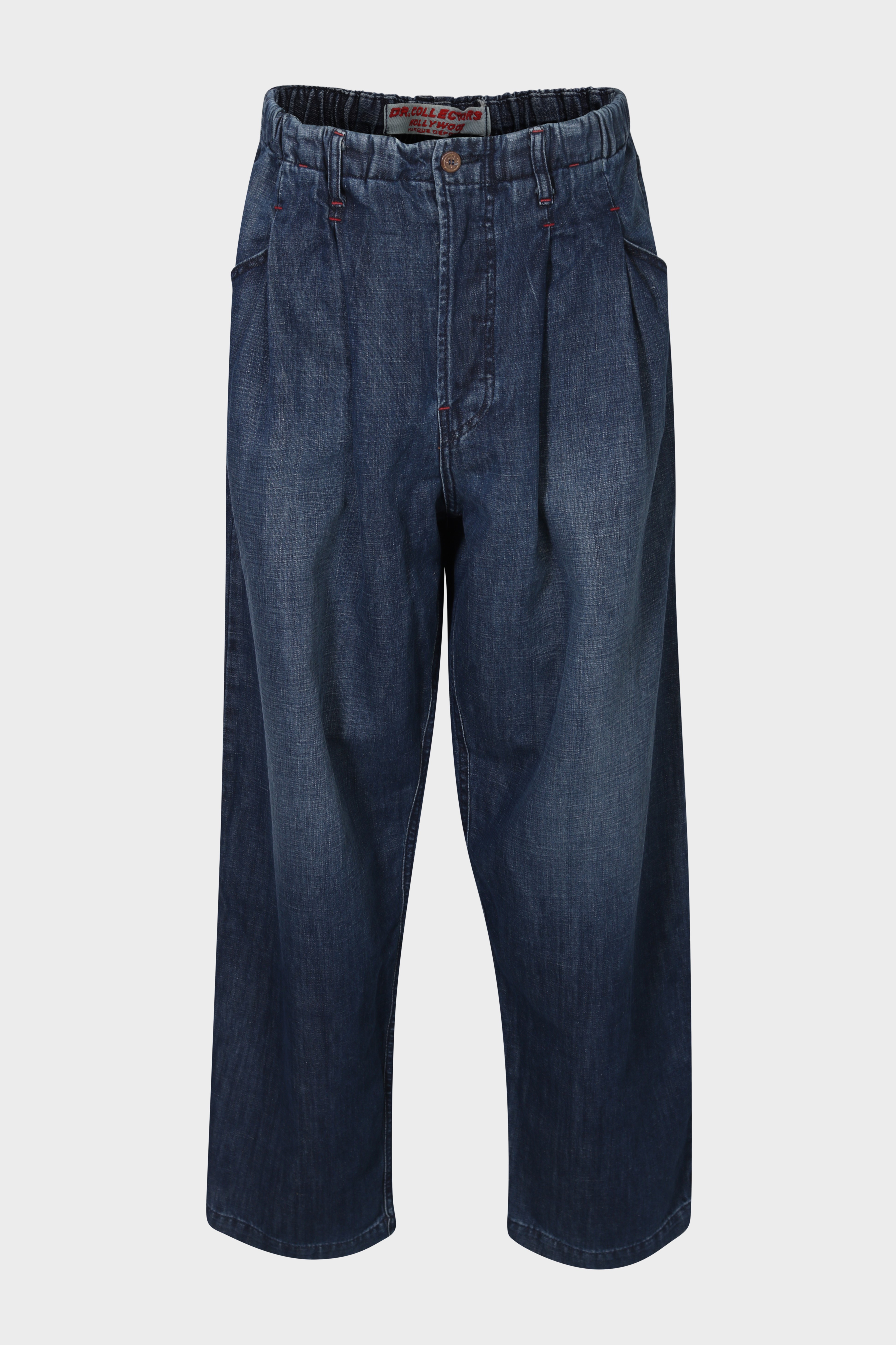 DR. COLLECTORS Linen Cotton Pant in Sunfaded Blue