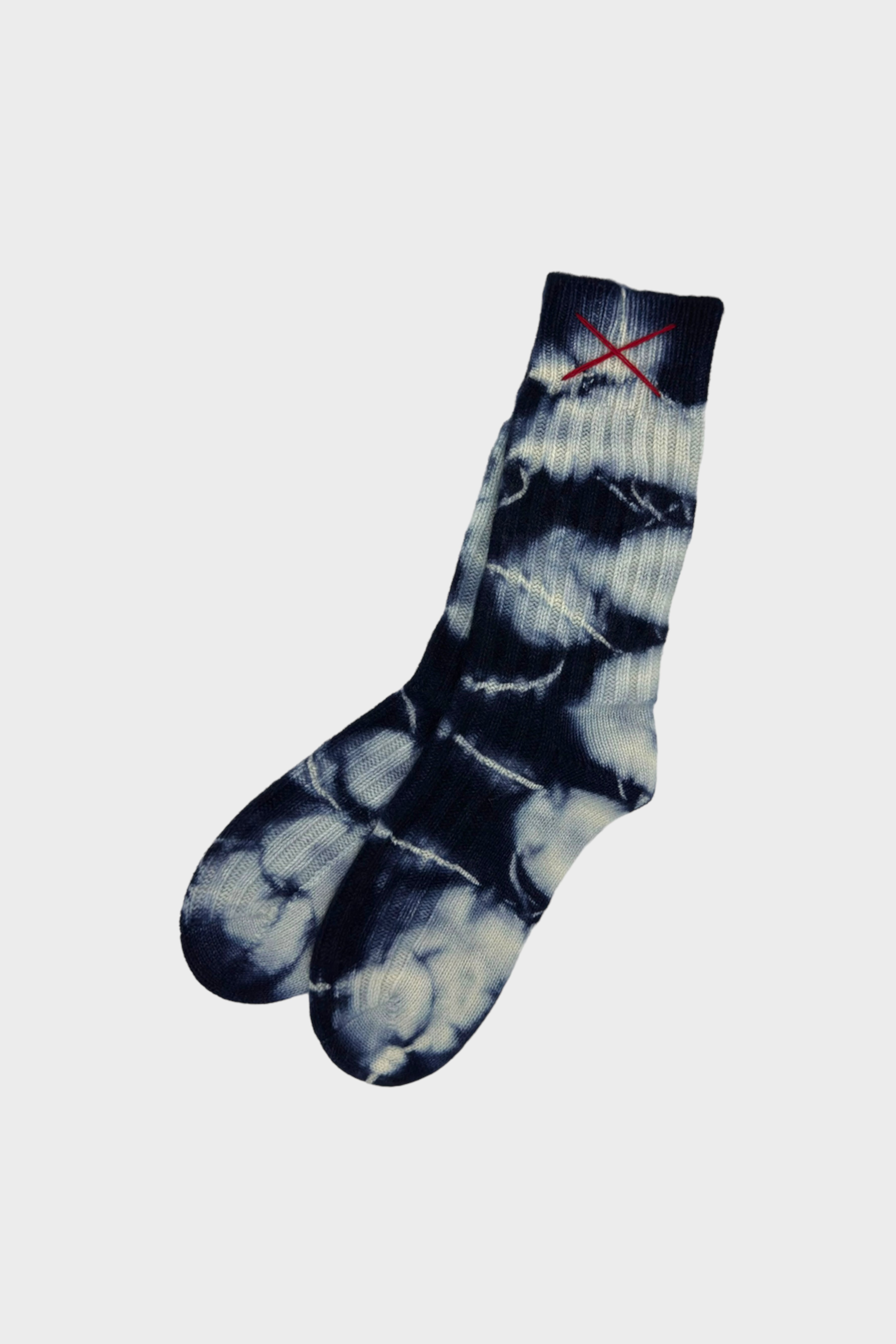 MELL-O Tie Dye Cashmere Socks in Indigo