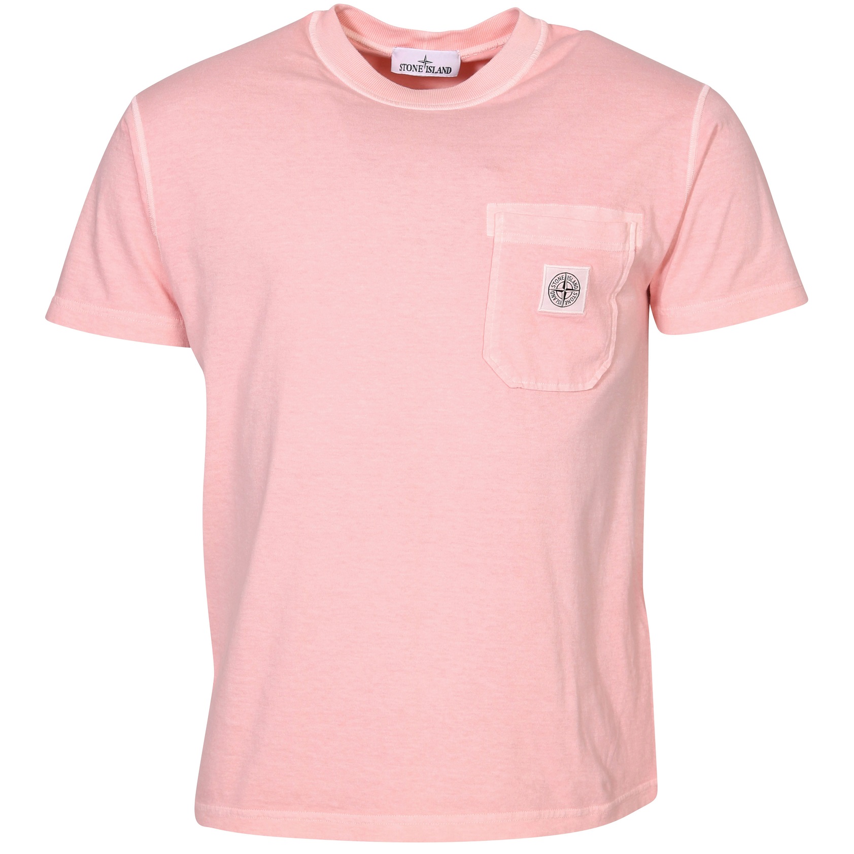 STONE ISLAND Pocket T-Shirt in Washed Pink M