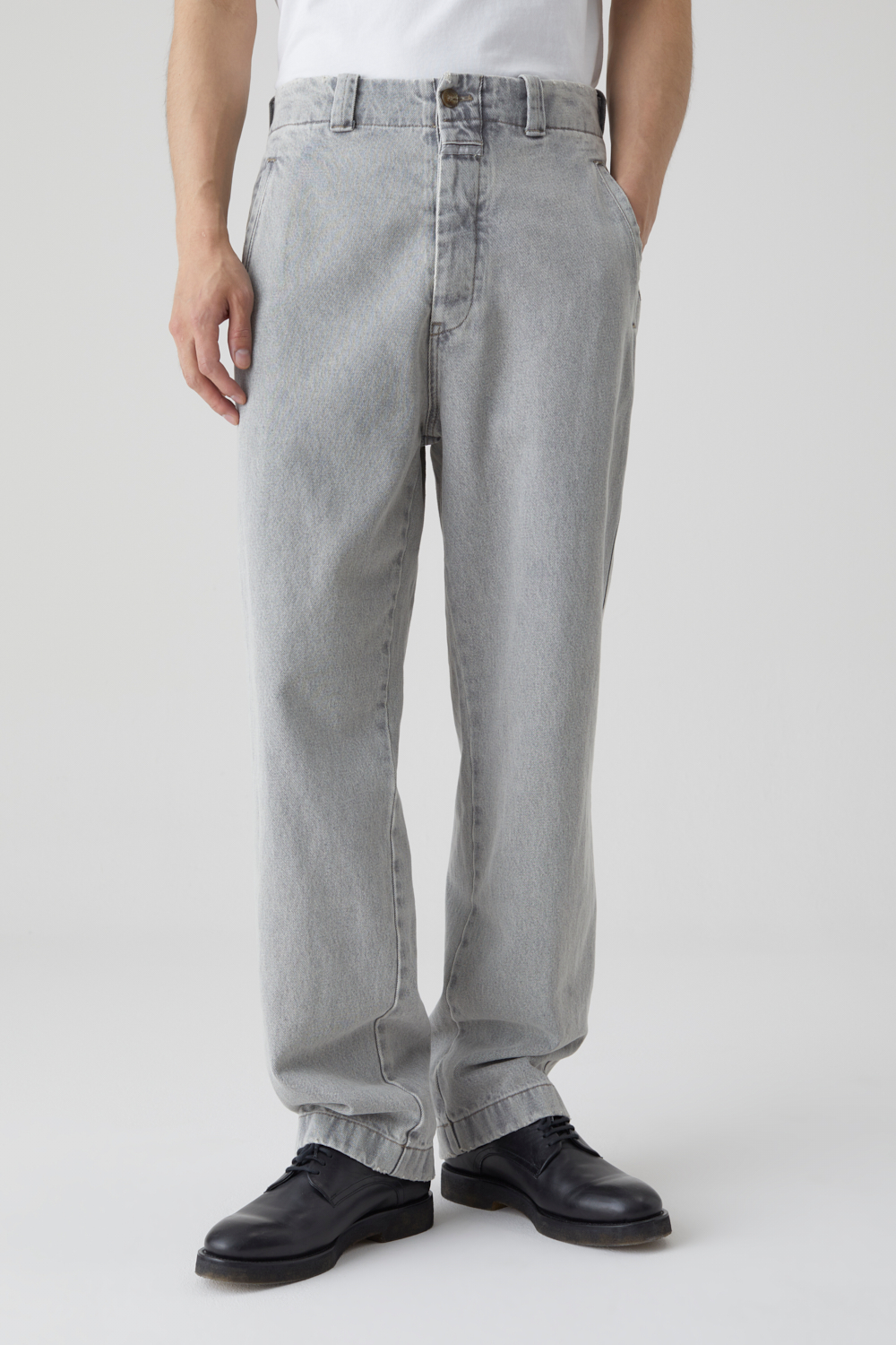 CLOSED Belfast Wide Leg Jeans in Light Grey