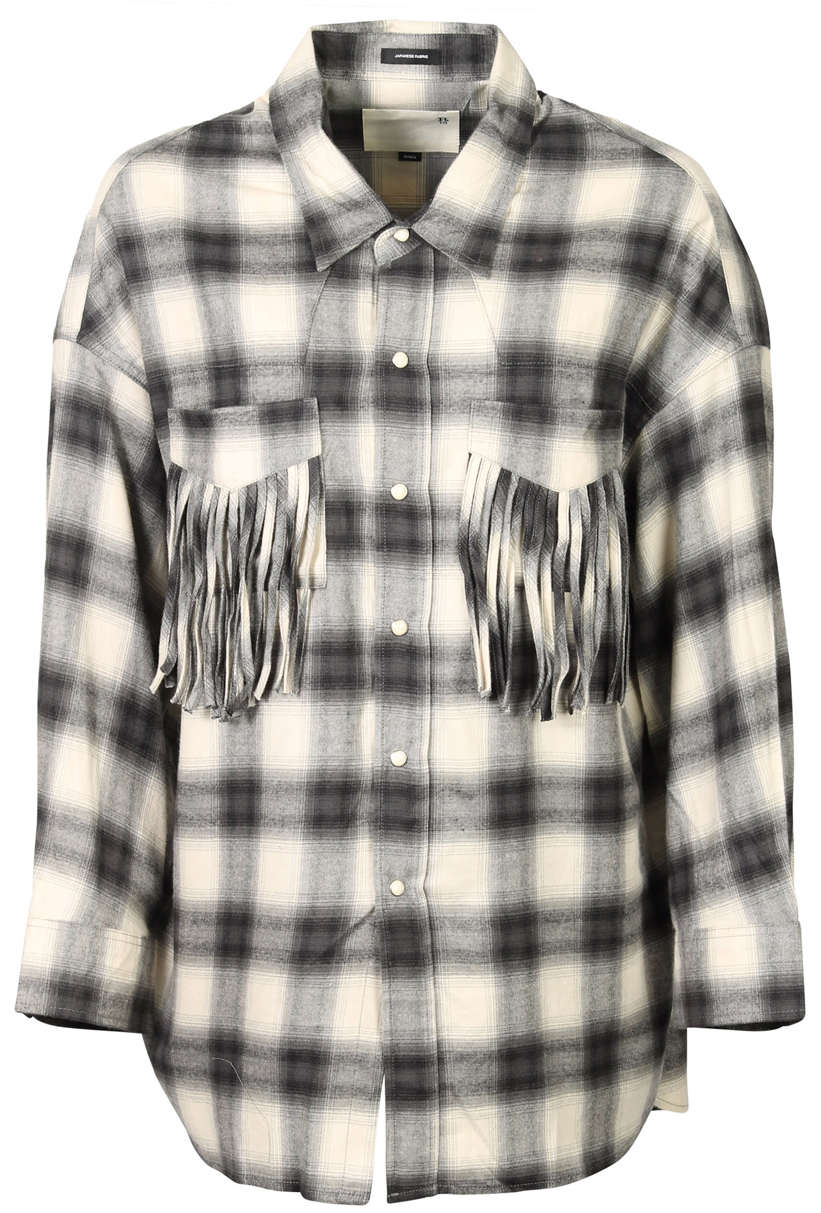 R13 Western Fringe Shirt Checked