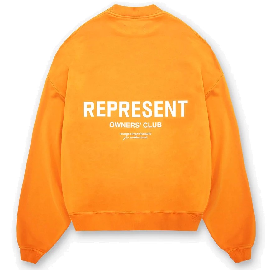 REPRESENT Owners Club Sweater in Neon Orange S