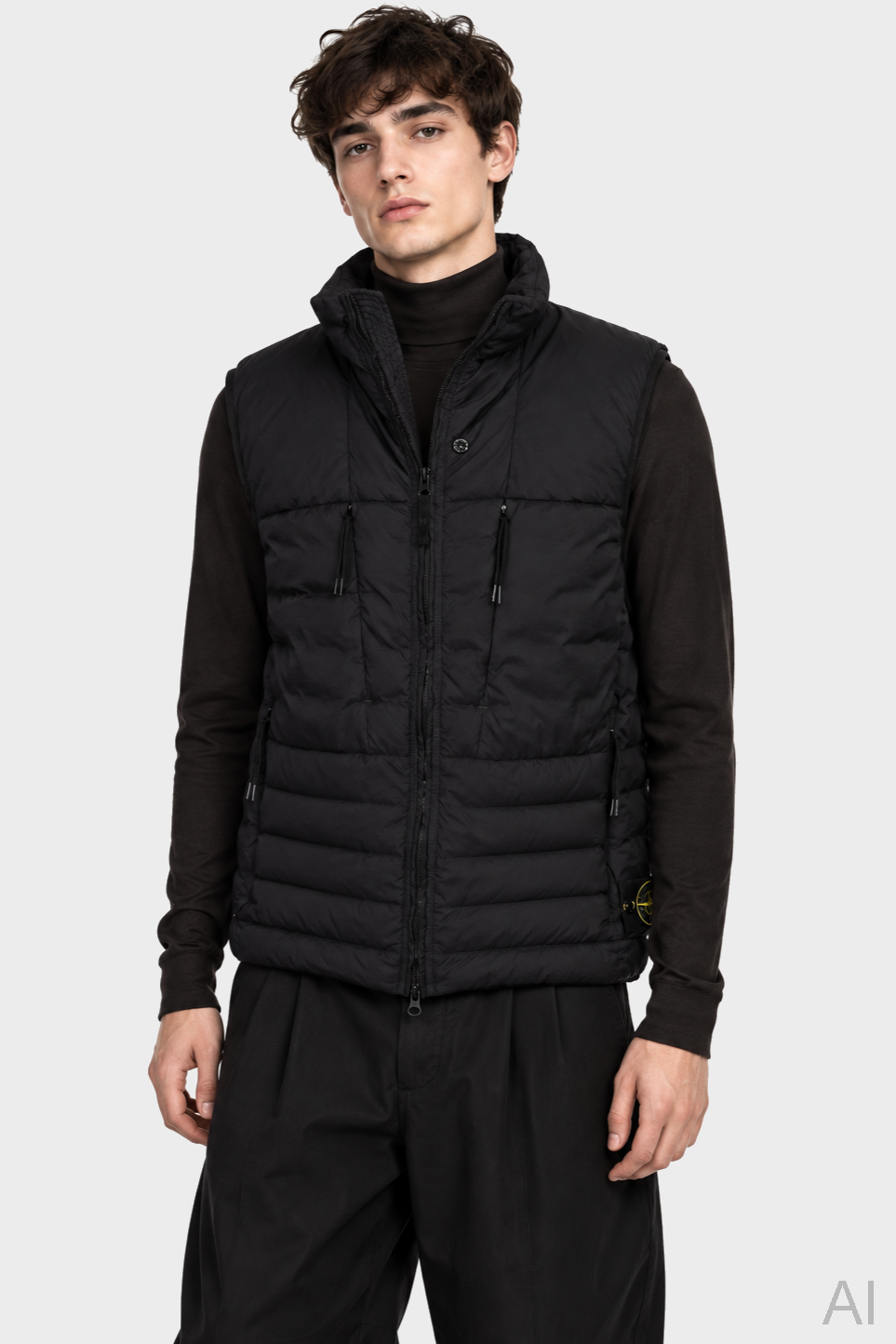 STONE ISLAND Nylon Down-TC Vest in Black