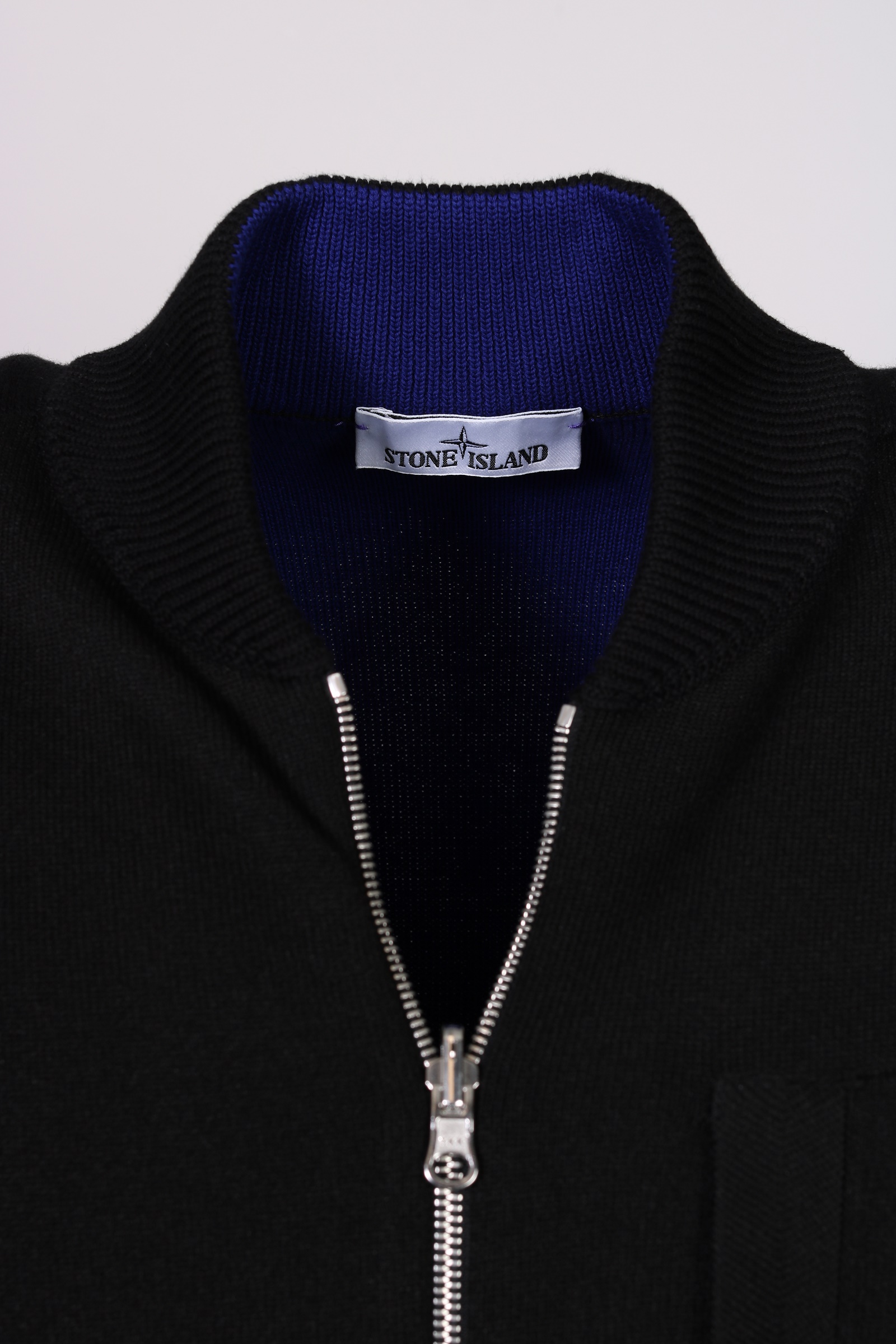 Stone Island Knit Bomber Jacket in Black L