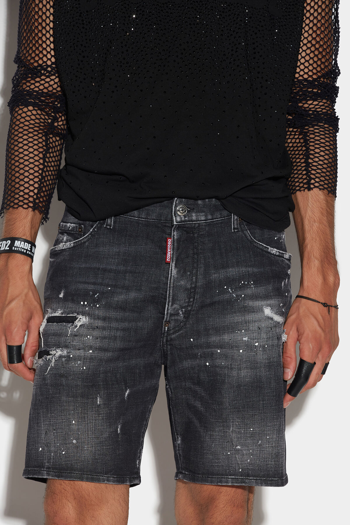 DSQUARED2 Jeans Shorts Cargo Marine in Washed Black