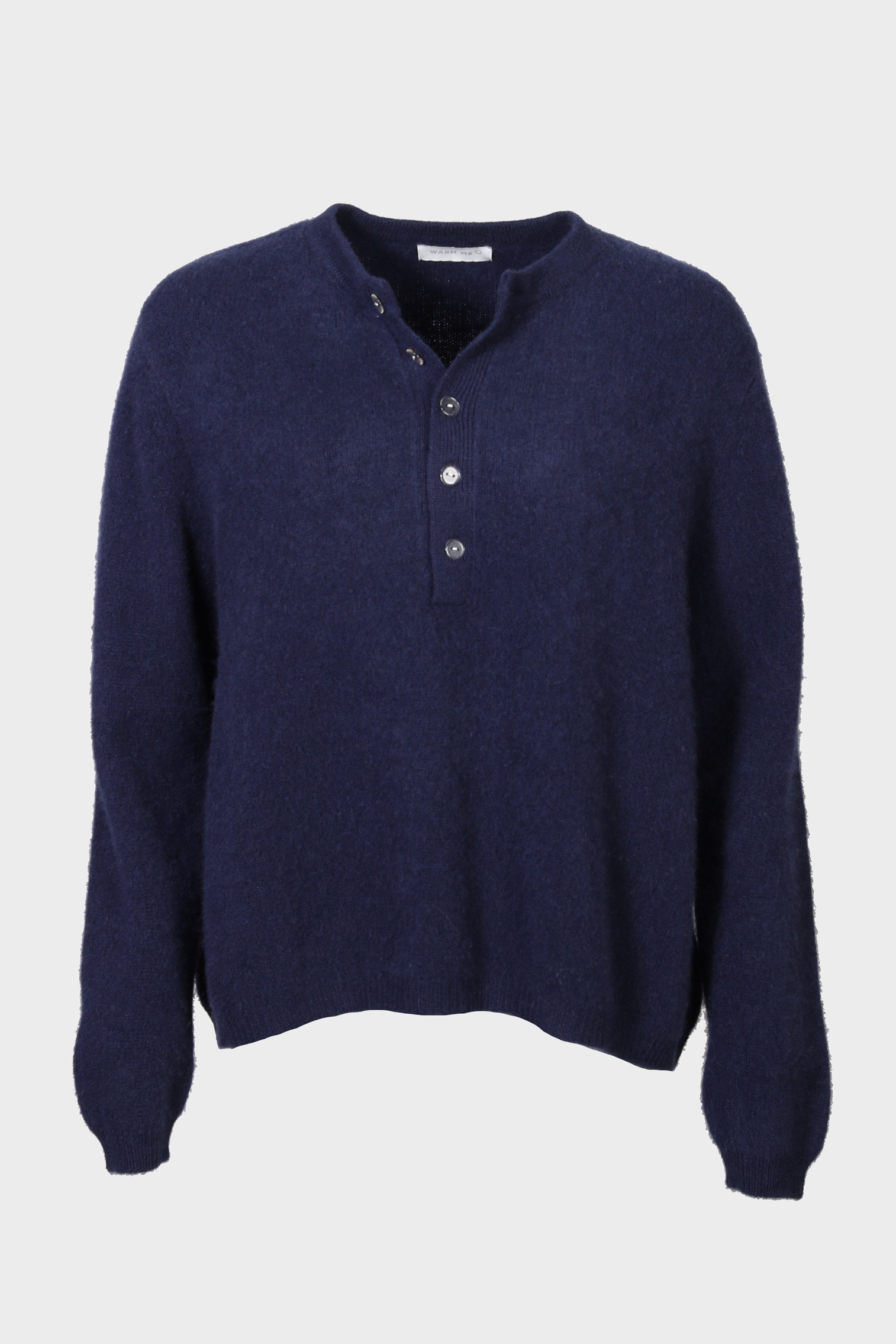 WARM ME Yuki Henley Cashmere Sweater in Navy