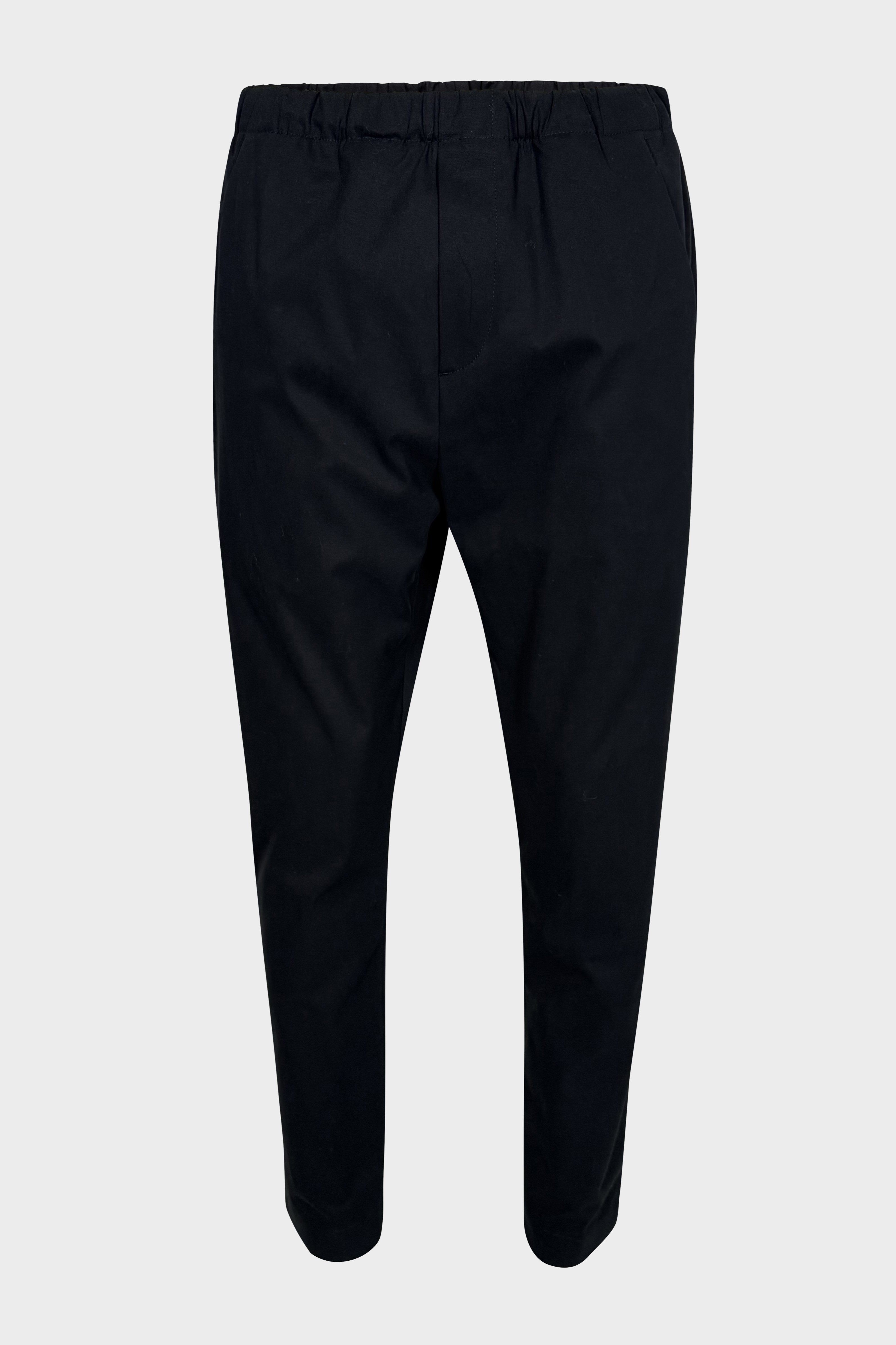 NINE:INTHE:MORNING Carrot Relaxed Fit Soft Cotton Pant in Navy