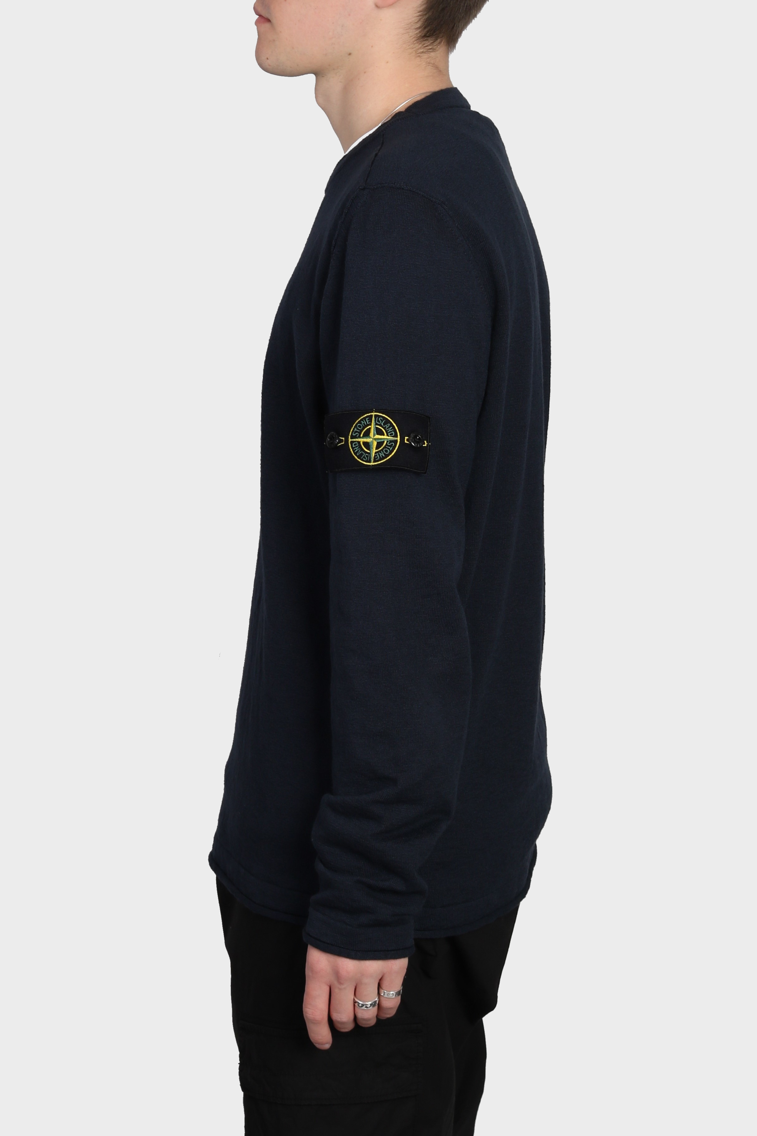 STONE ISLAND Summer Knit Pullover in Navy L