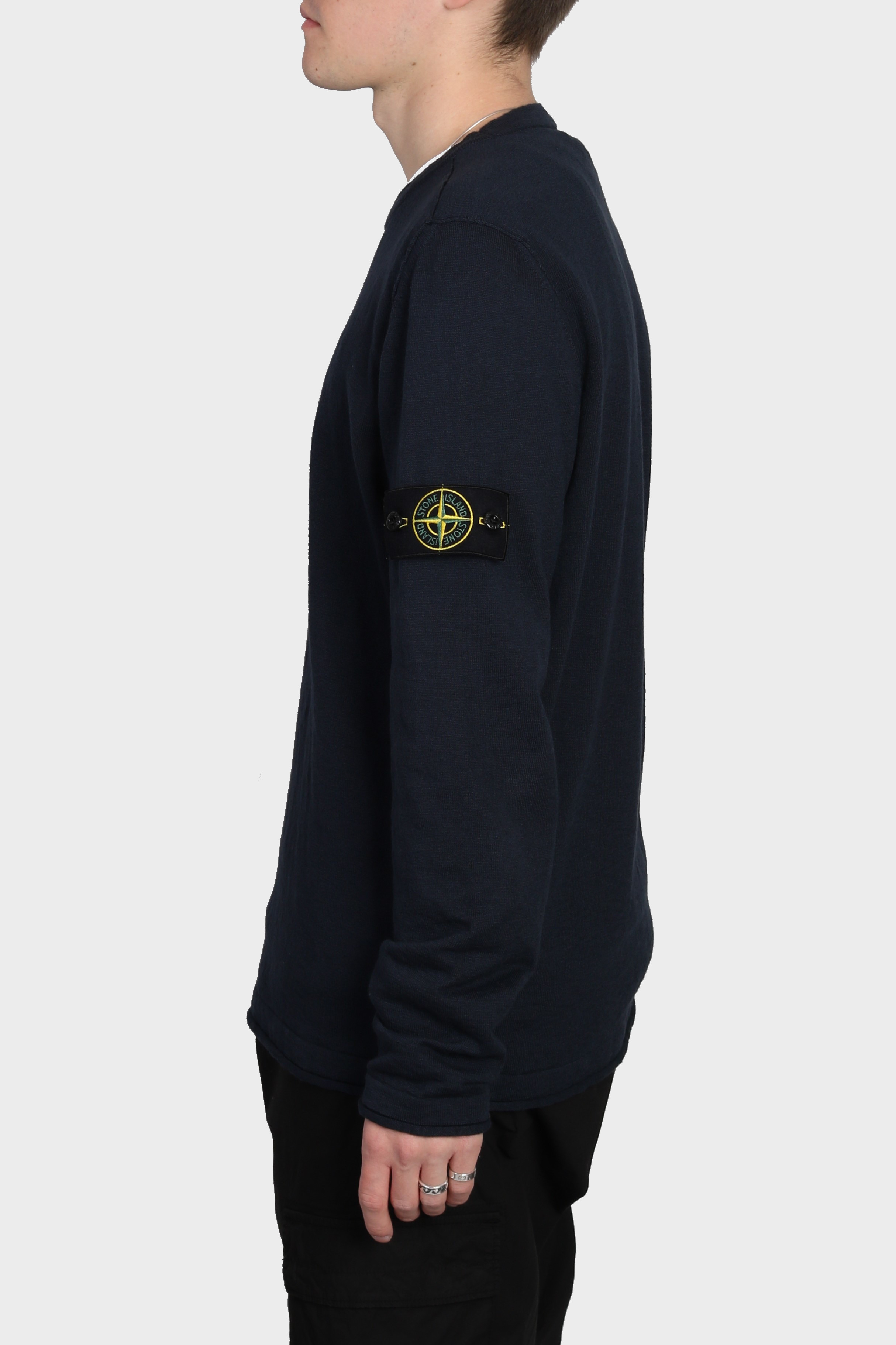 STONE ISLAND Summer Knit Pullover in Navy M