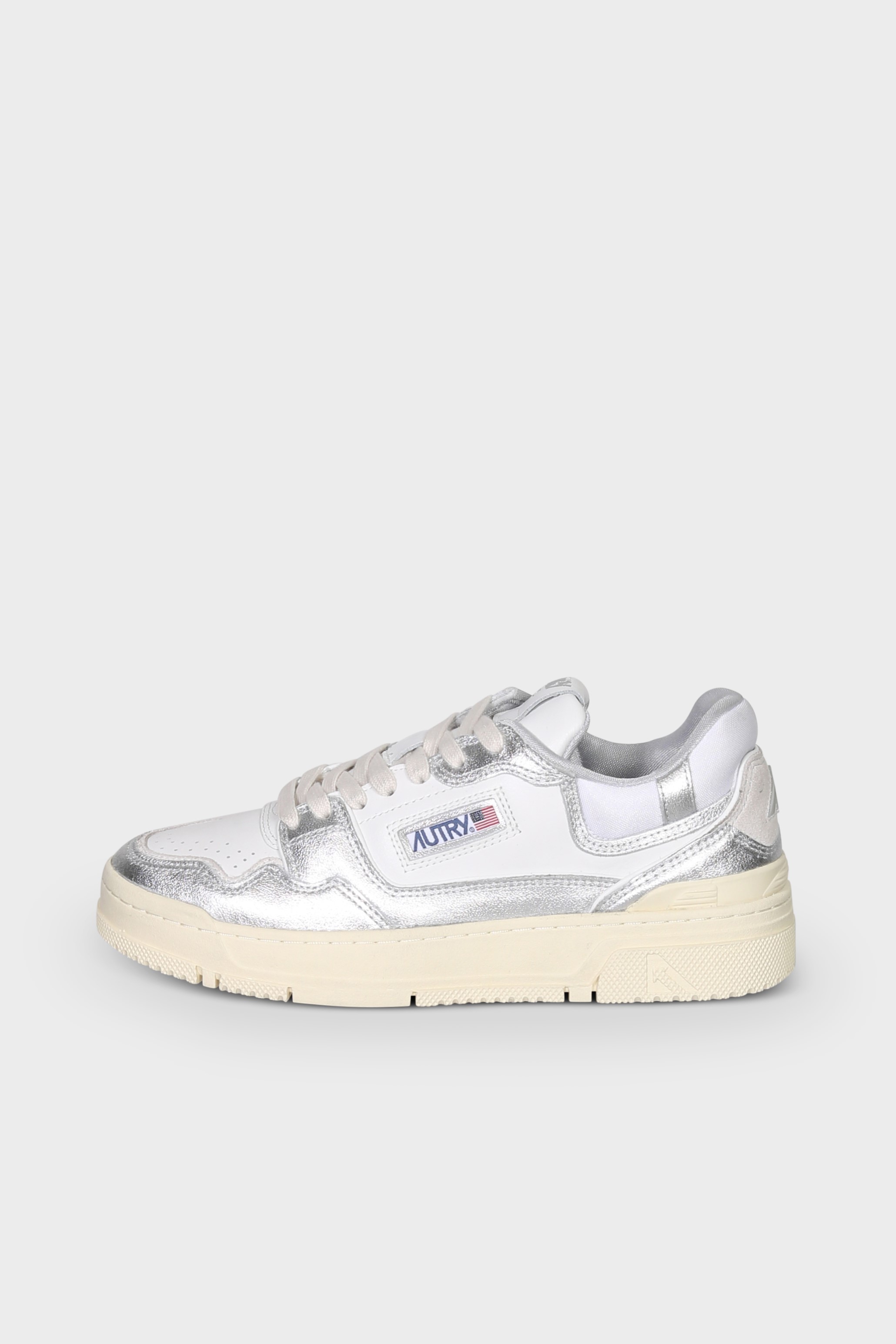 AUTRY ACTION SHOES CLC Low Woman White/Silver 41