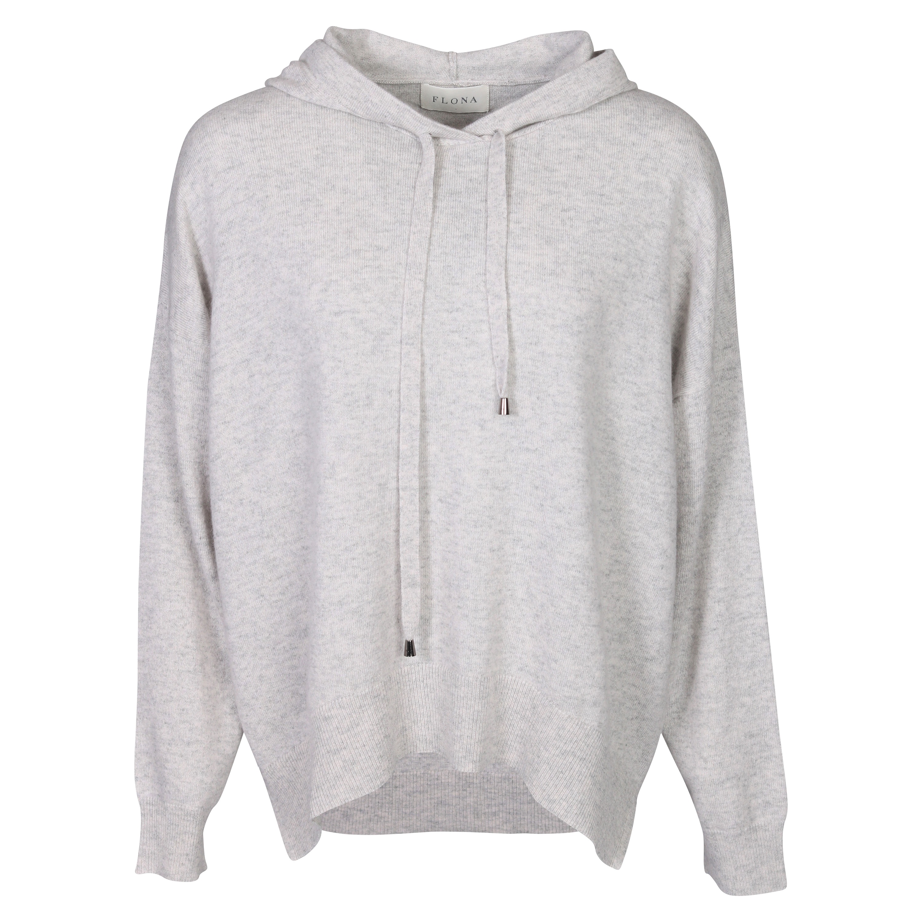 Flona Cashmere Hoodie in Heathergrey