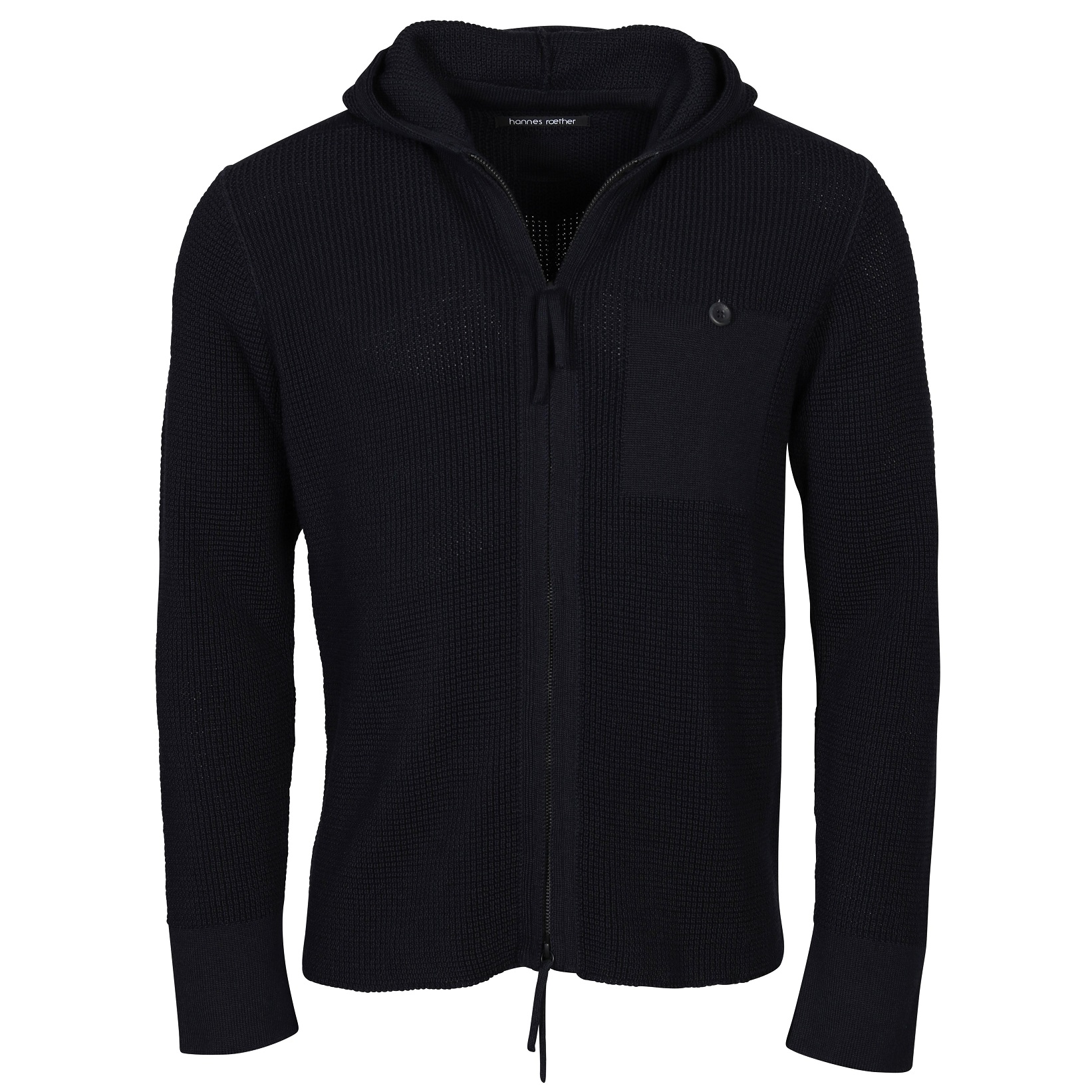 Hannes Roether Knit Zip Hoodie in Tornado