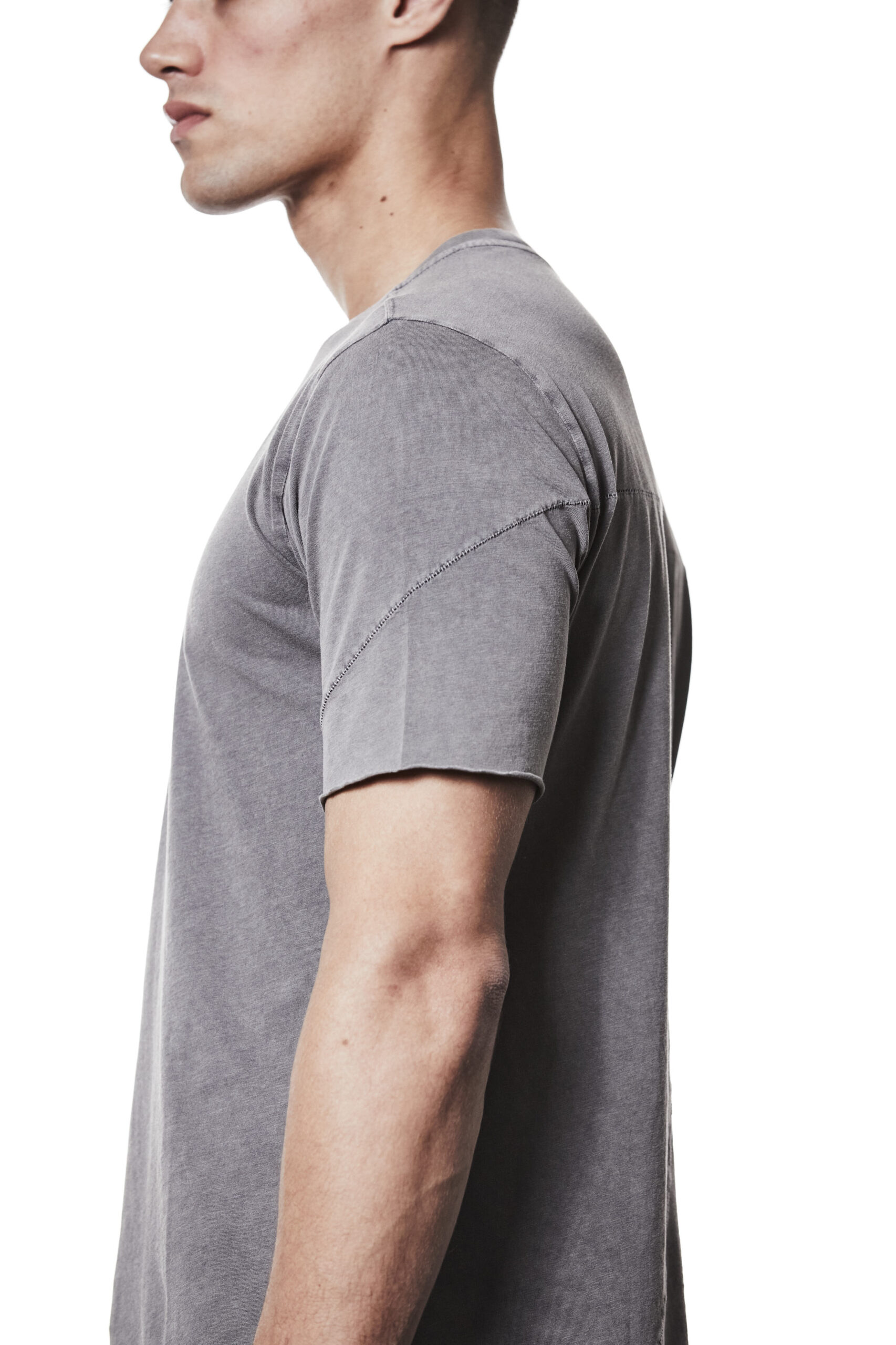 THOM KROM Slim Fit T-Shirt in Used Grey THOM KROM Slim Fit T-Shirt in Used Grey