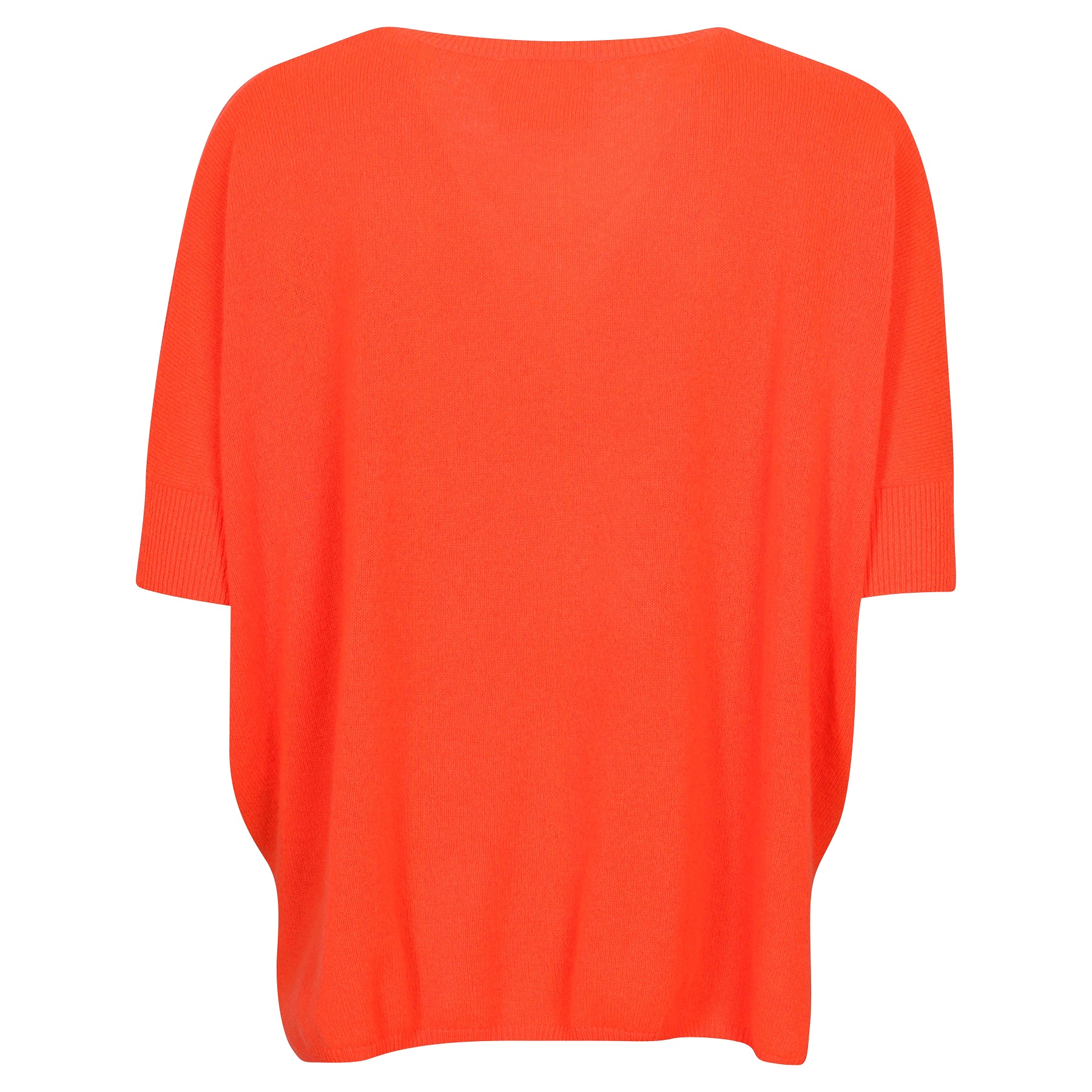 Absolut Cashmere Poncho Kate in Corail Fluo L