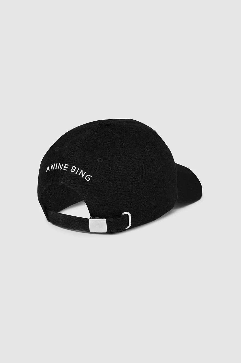 ANINE BING Baseball Cap in Black Denim