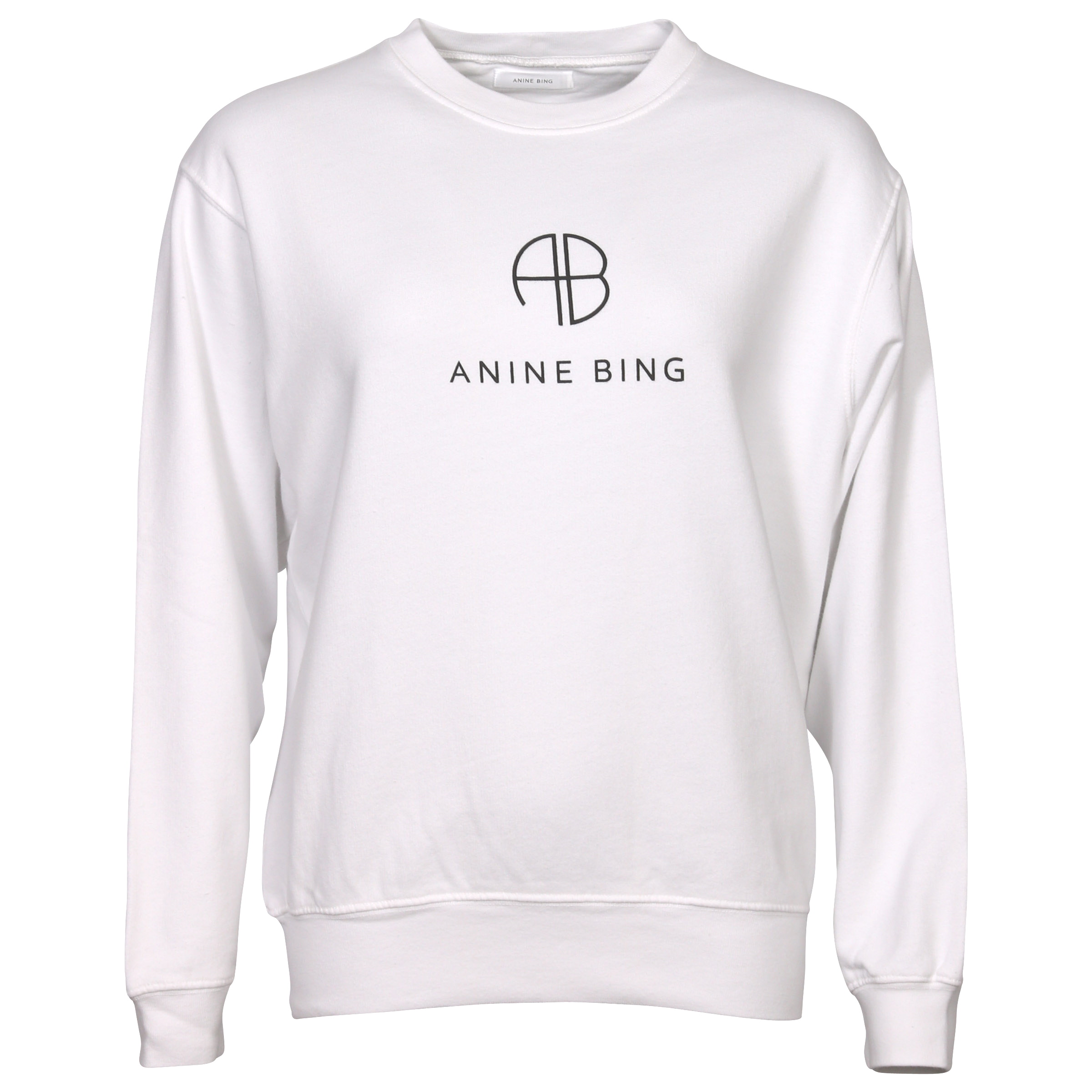 Anine Bing Ramona Sweatshirt Monogram White