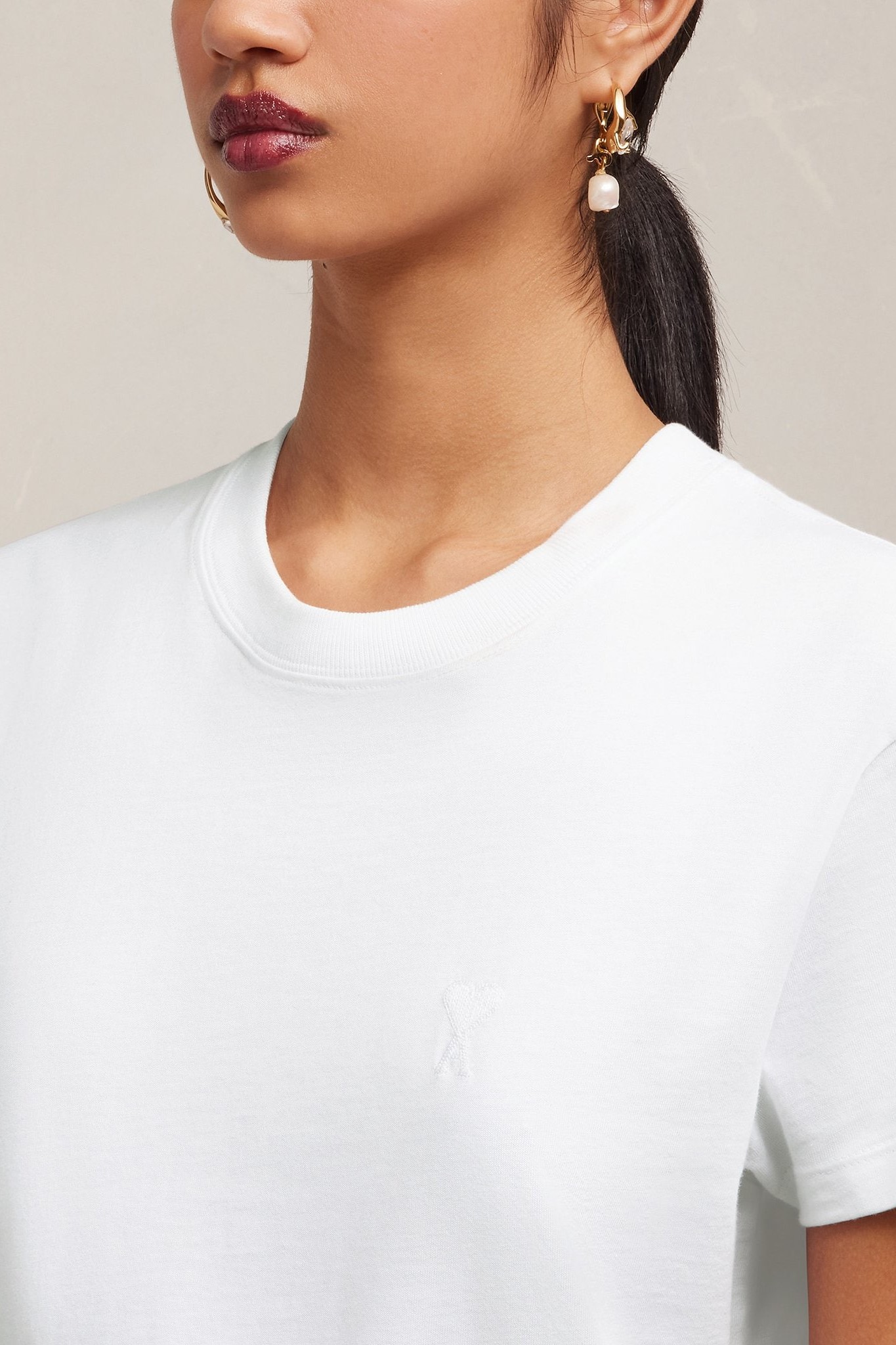 AMI PARIS de Coeur T-Shirt in White 3XL