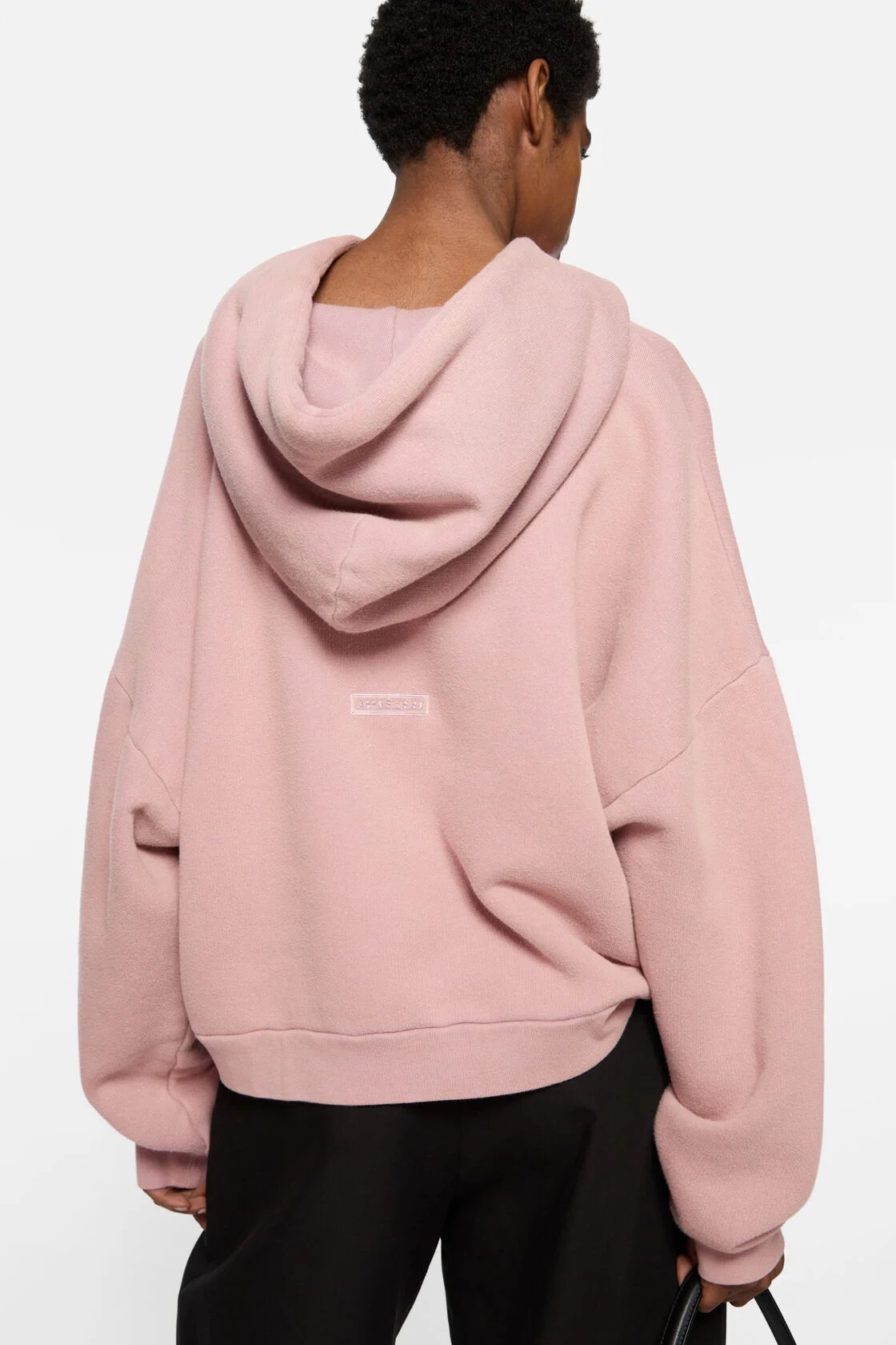 ACNE STUDIOS Oversize Cropped Sweathoodie in Lavender Purple
