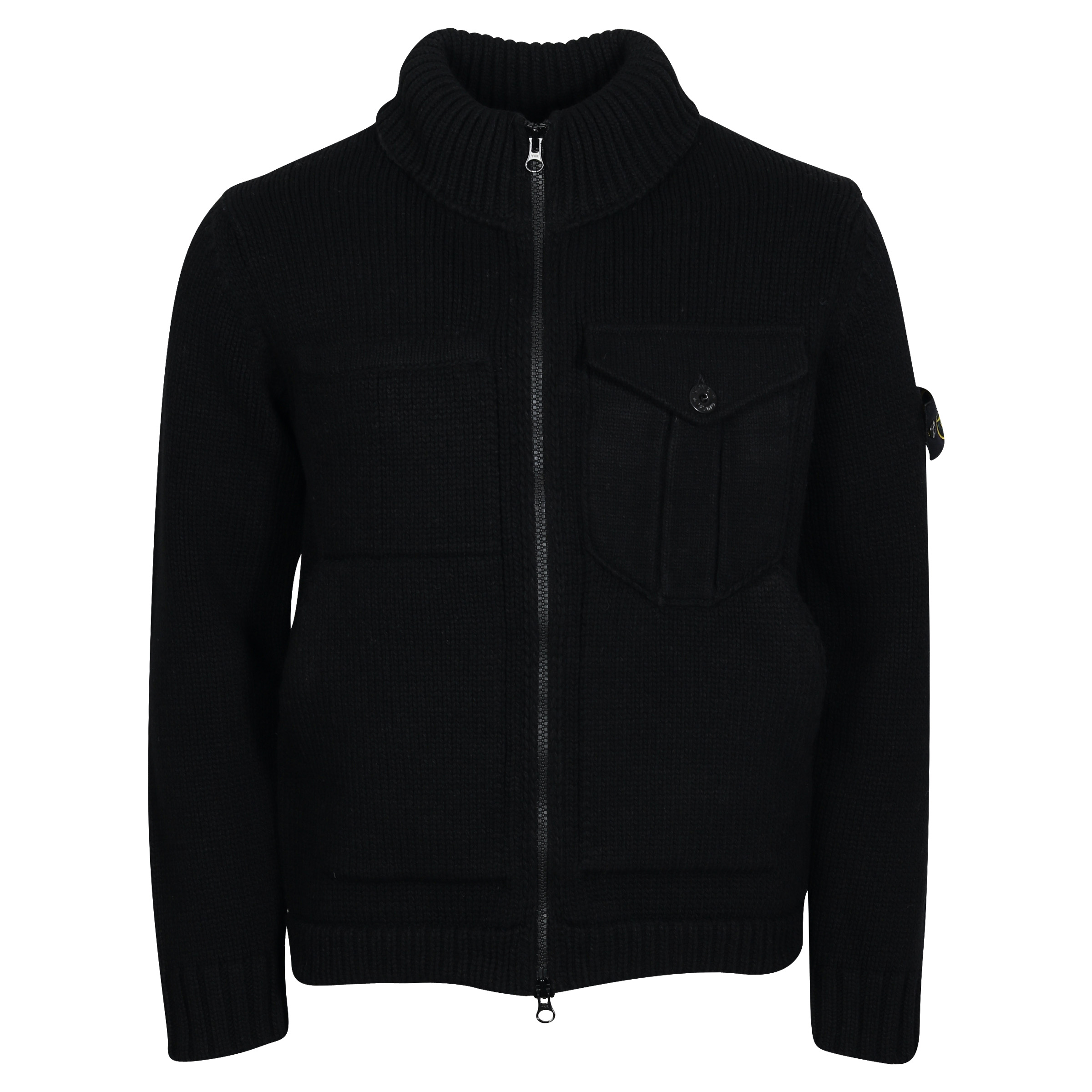 Stone Island Knit Zip Jacket in Black