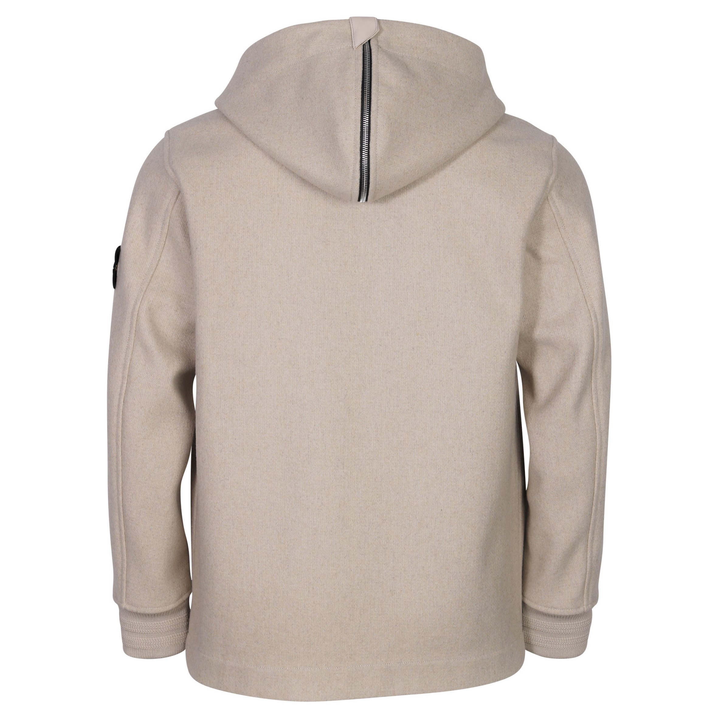 Stone Island Hooded Wool Jacket Panno Speciale in Sand