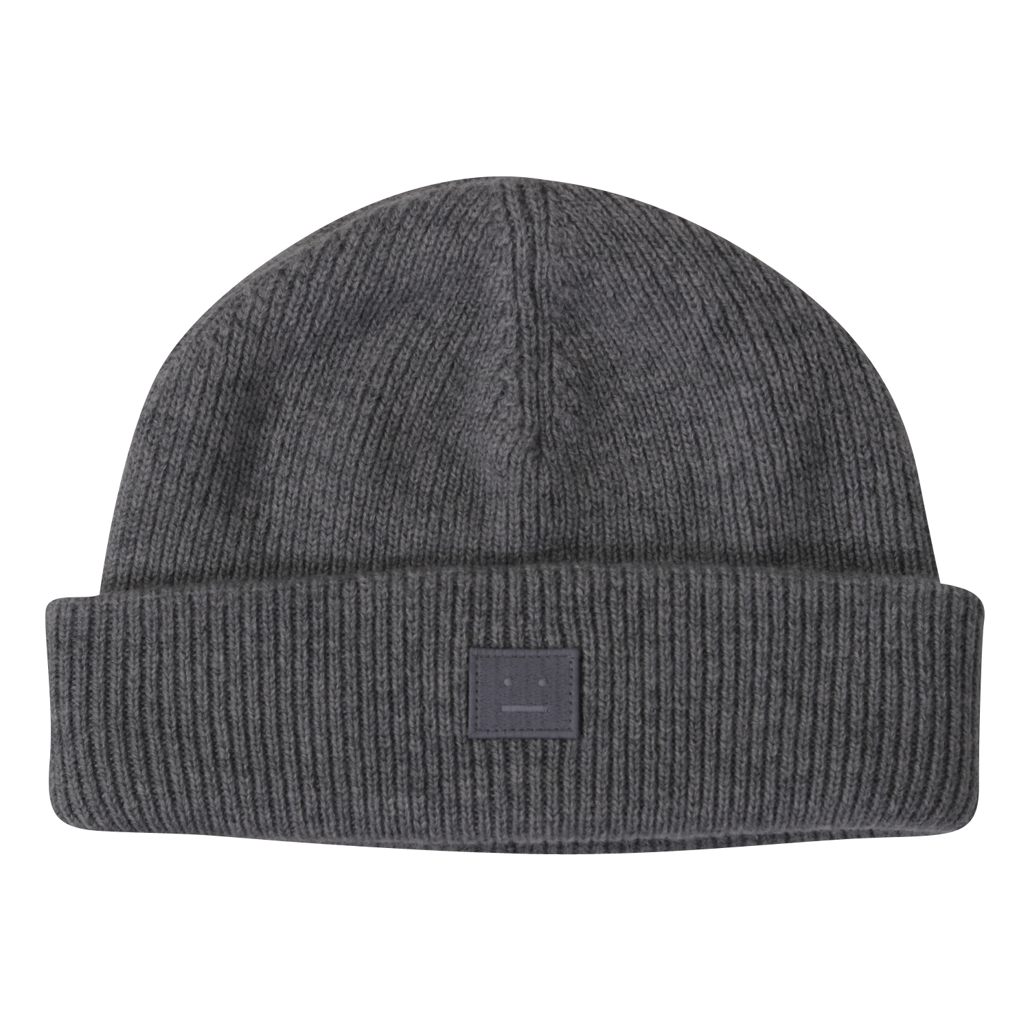 Acne Studios Short Knit Cap in Grey Melange