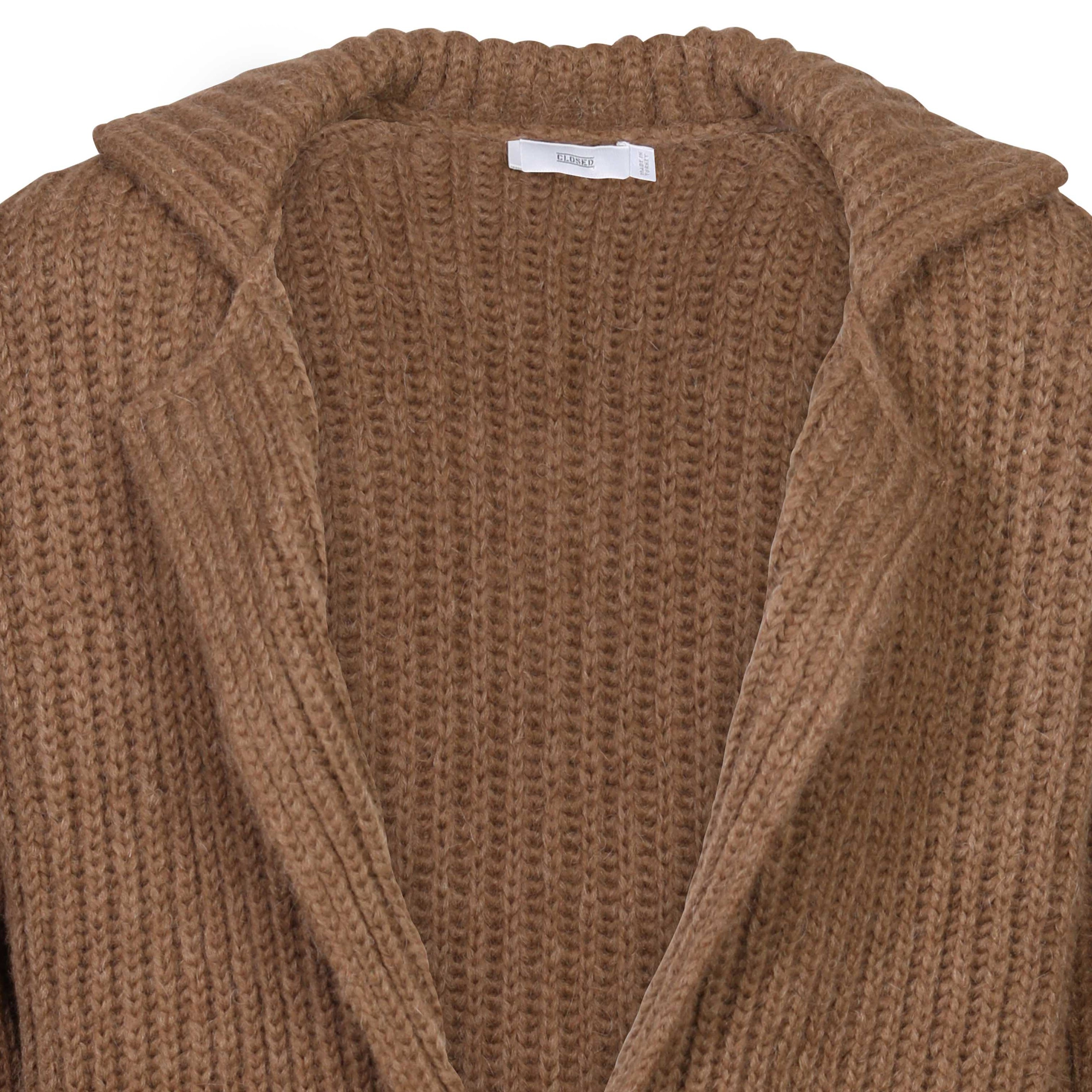 Closed Knit Cardigan in Golden Wood