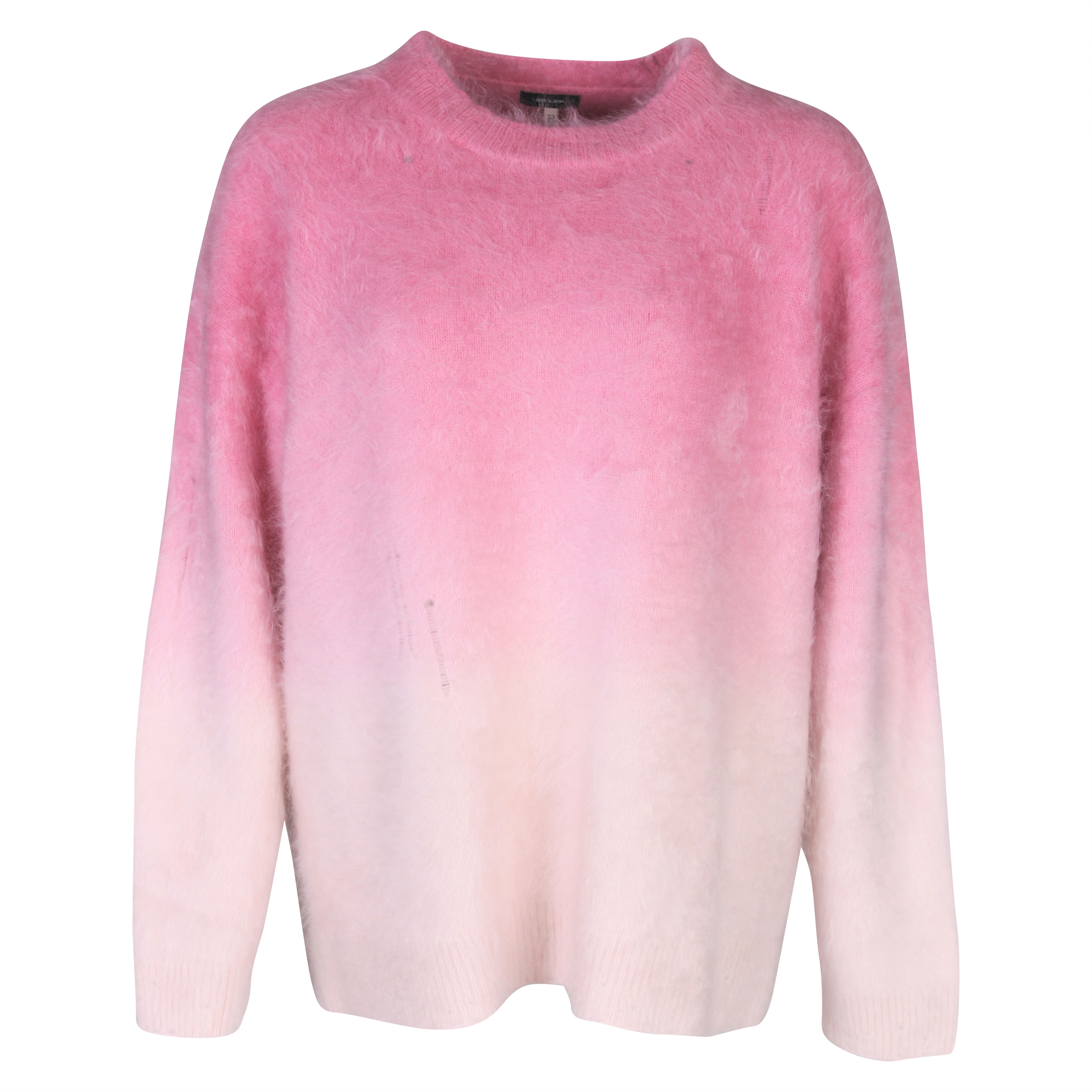 R13 Japanese Brushed Cashmere Dip Dye Sweater in Pink