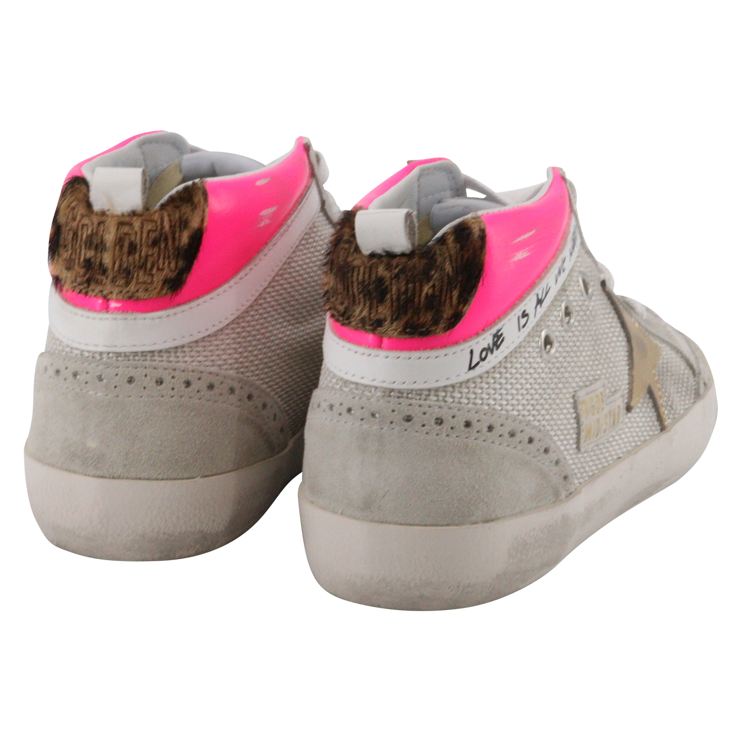 Golden Goose Sneaker Mid Star Light Silver/Fuchsia