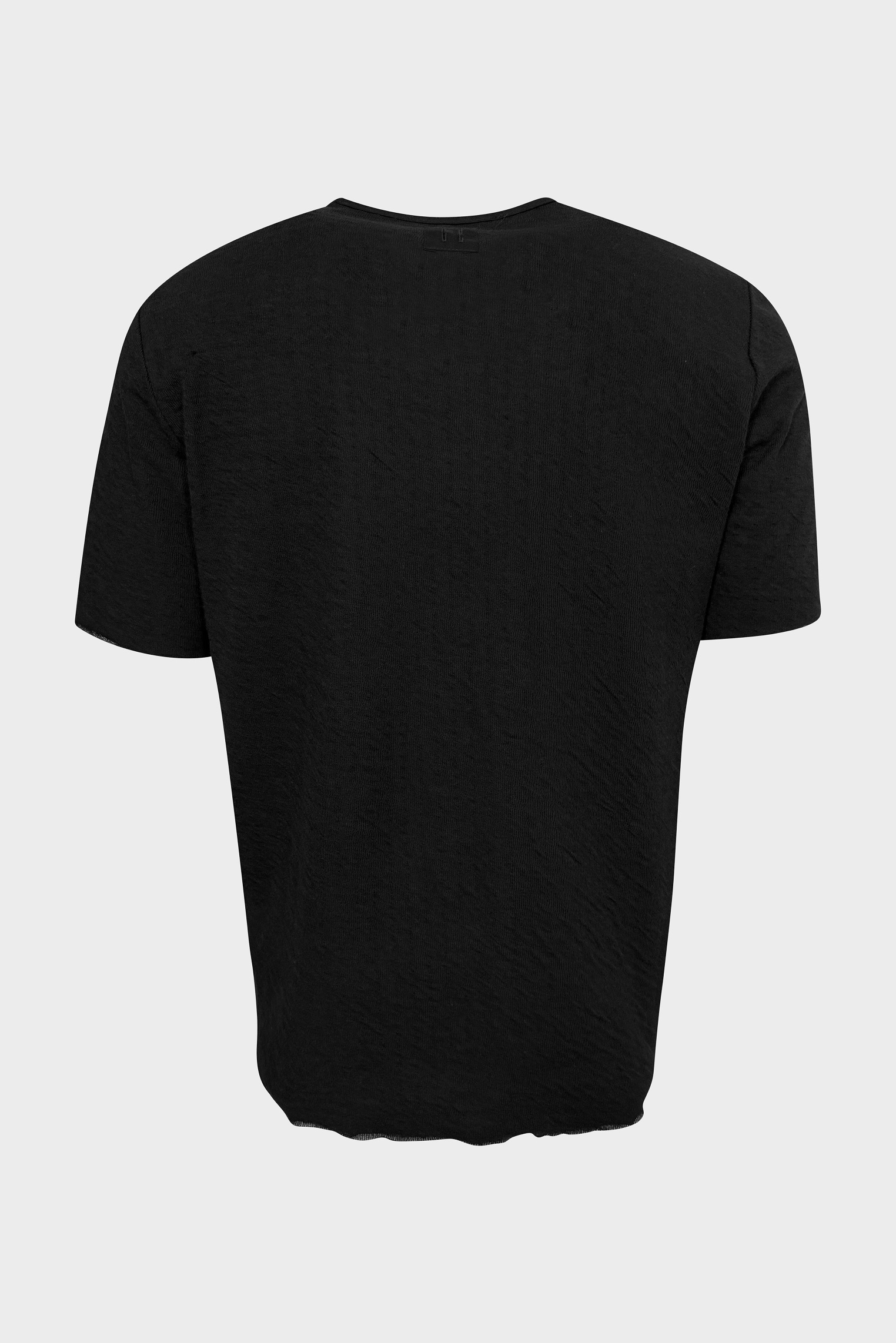 HANNES ROETHER Cozy Double Layered T-Shirt in Black