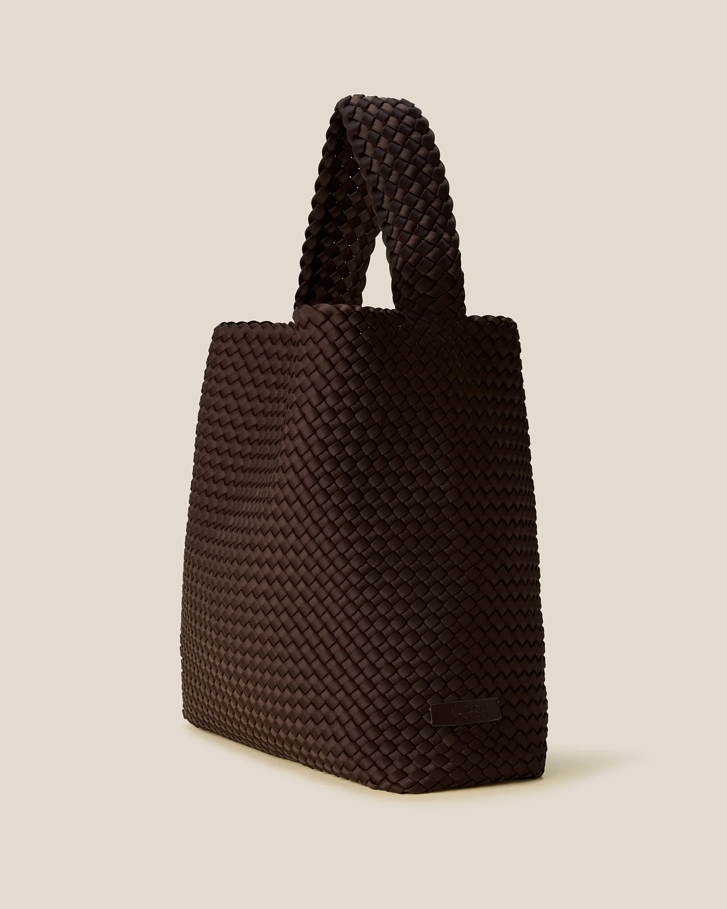NAGHEDI Handwoven Large Nomad Hobo Bag in Chocolate