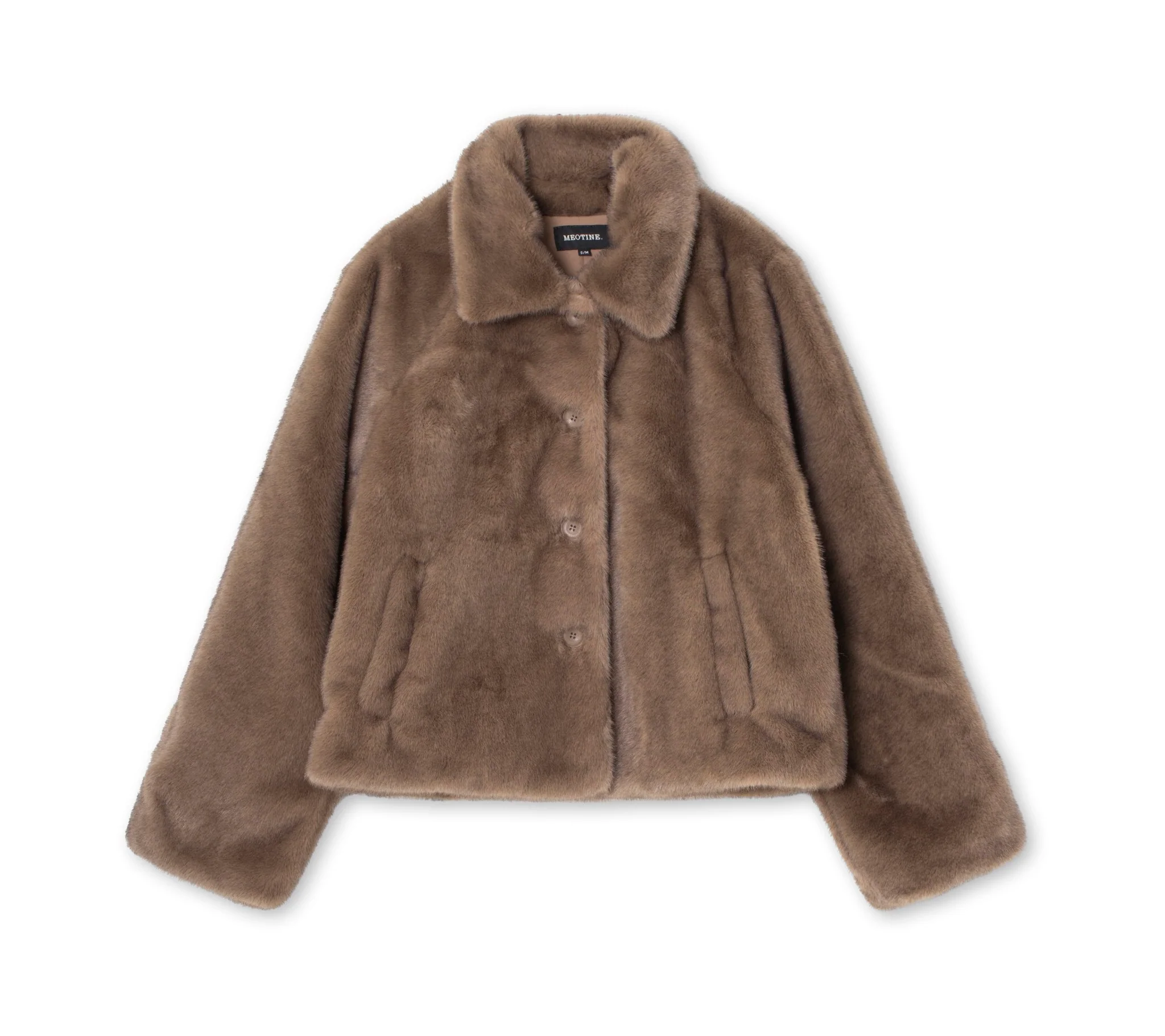 MEOTINE. Fake Fur Jacket in Light Brown